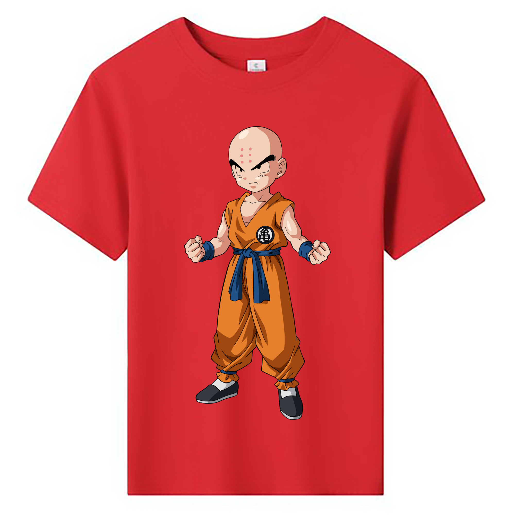 （画像用） ドラゴンボール クリリン DRAGON BALL krillin 綿100％キッズTシャツ（フロントプリント）