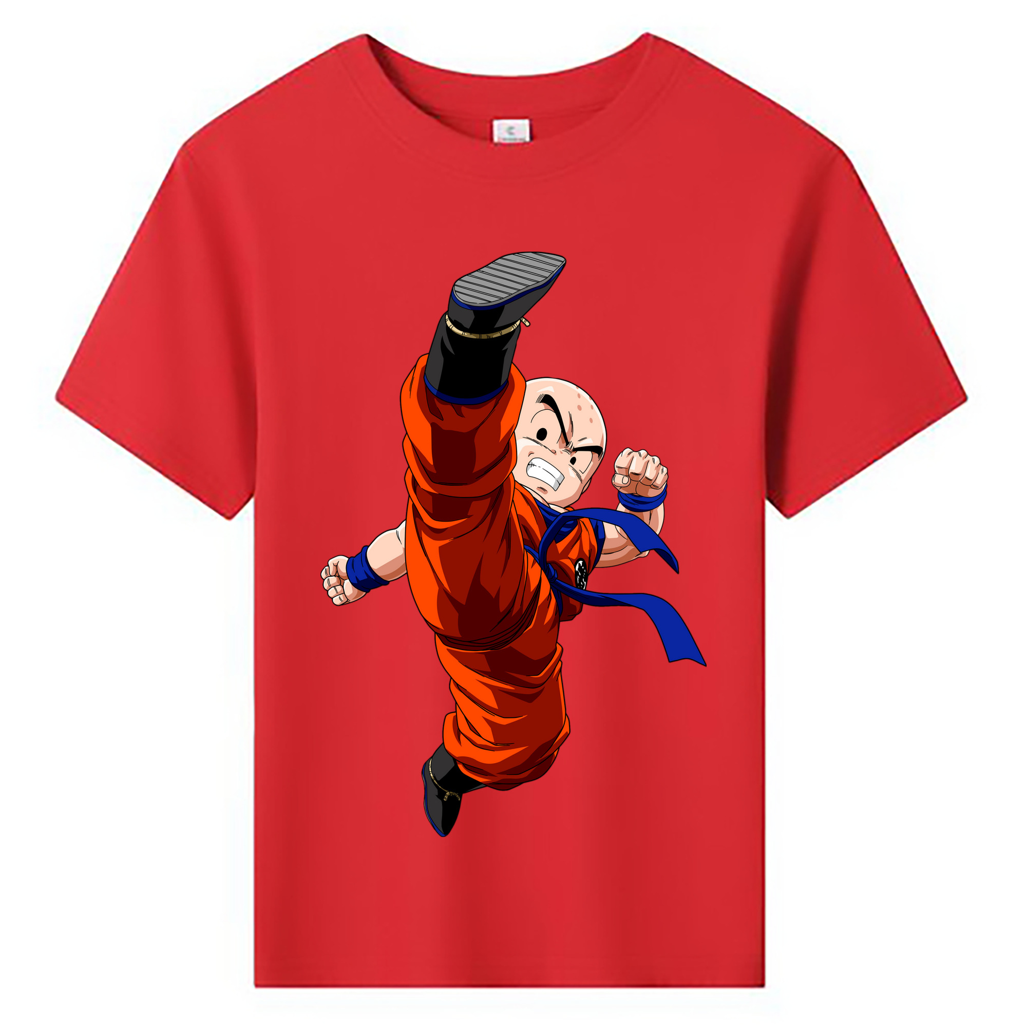 （画像用） ドラゴンボール クリリン DRAGON BALL krillin 綿100％キッズTシャツ（フロントプリント）