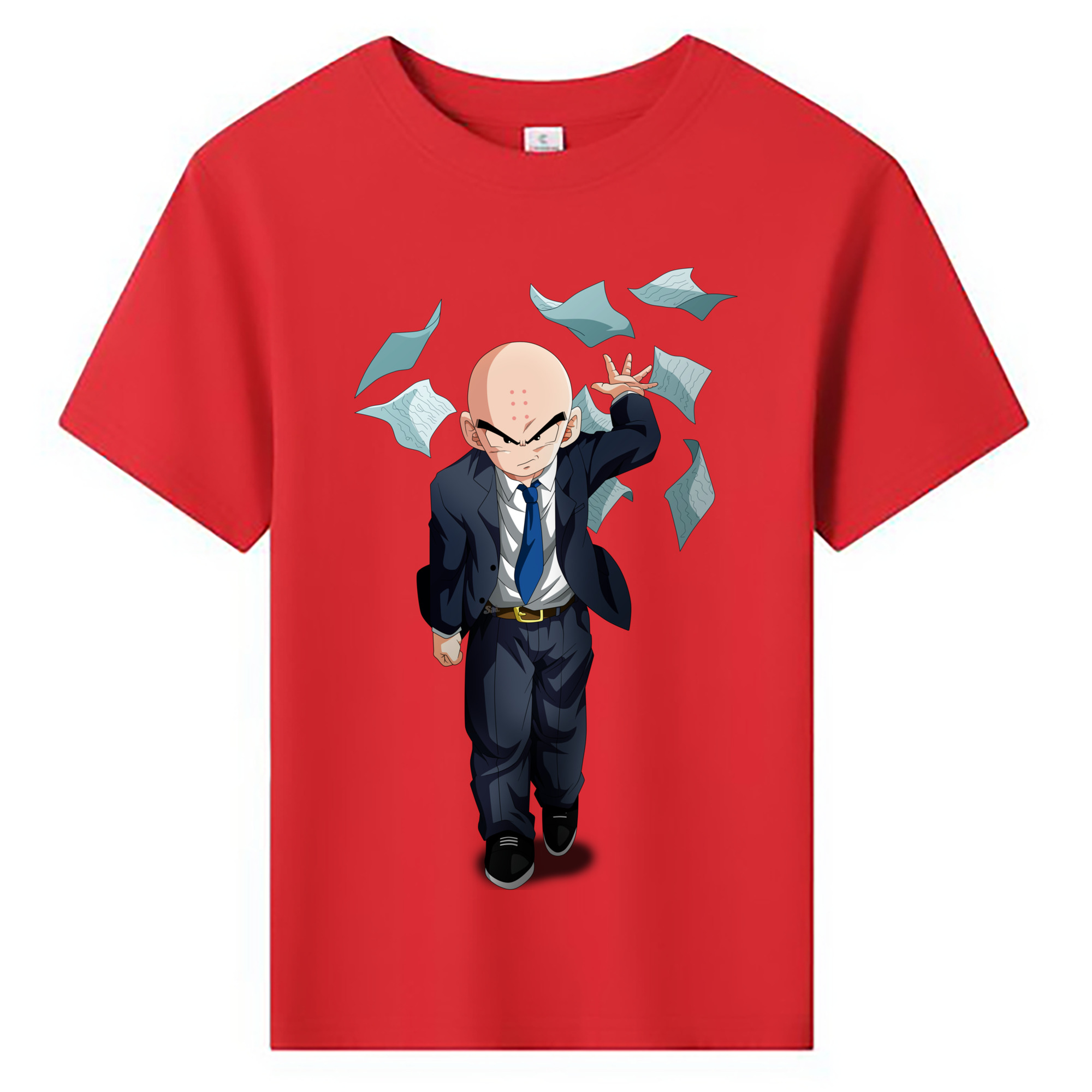 （画像用） ドラゴンボール クリリン DRAGON BALL krillin 綿100％キッズTシャツ（フロントプリント）