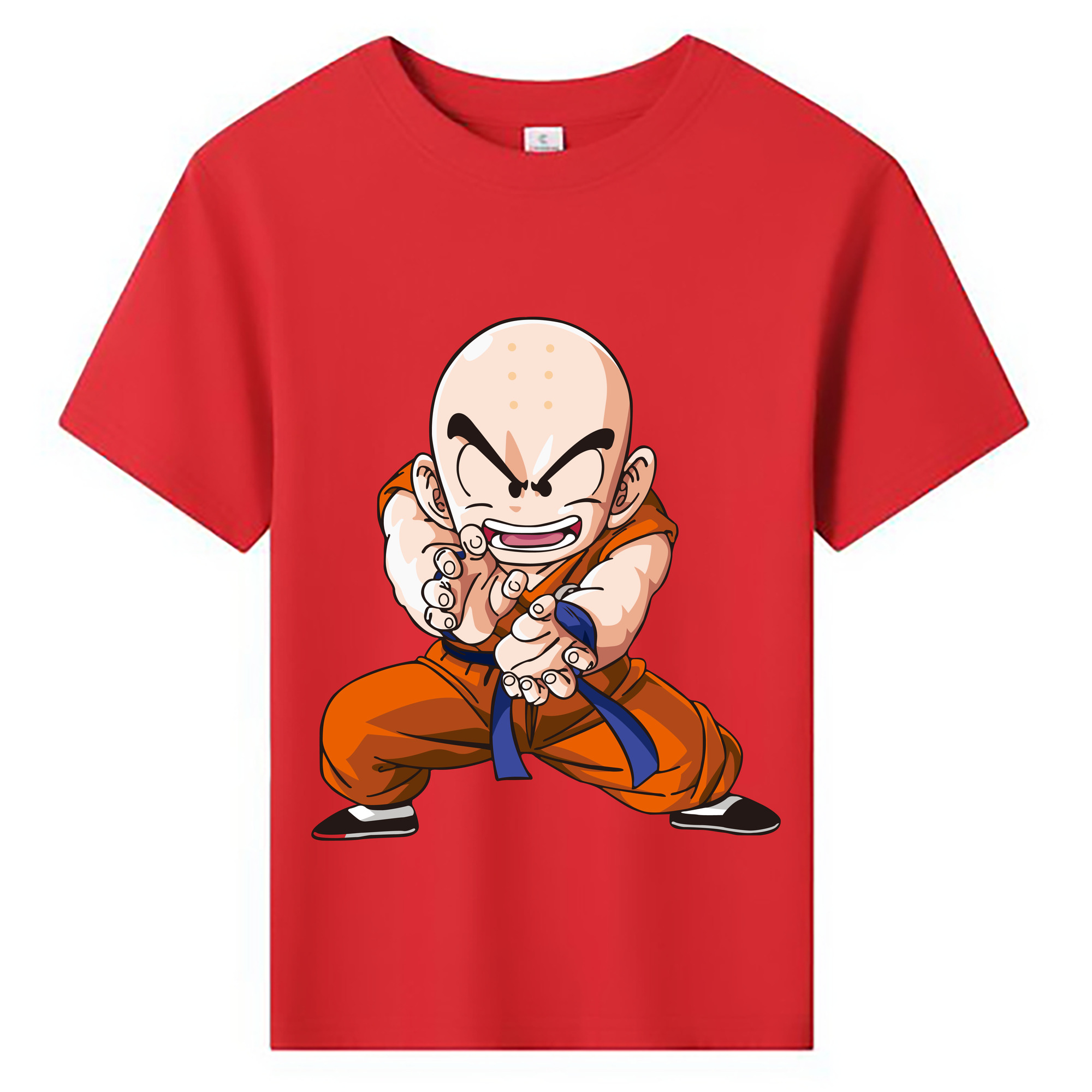 （画像用） ドラゴンボール クリリン DRAGON BALL krillin 綿100％キッズTシャツ（フロントプリント）