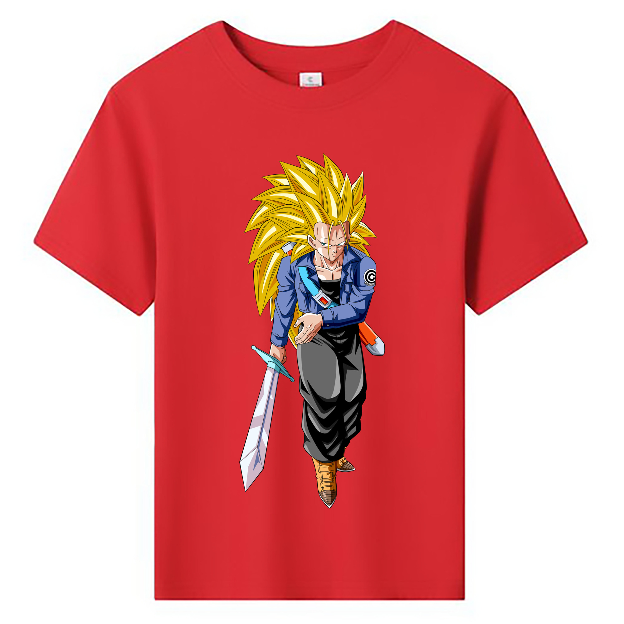 （画像用） ドラゴンボール トランクス（Torankusu）DRAGON BALL Trunks 綿100％キッズTシャツ（フロントプリント）