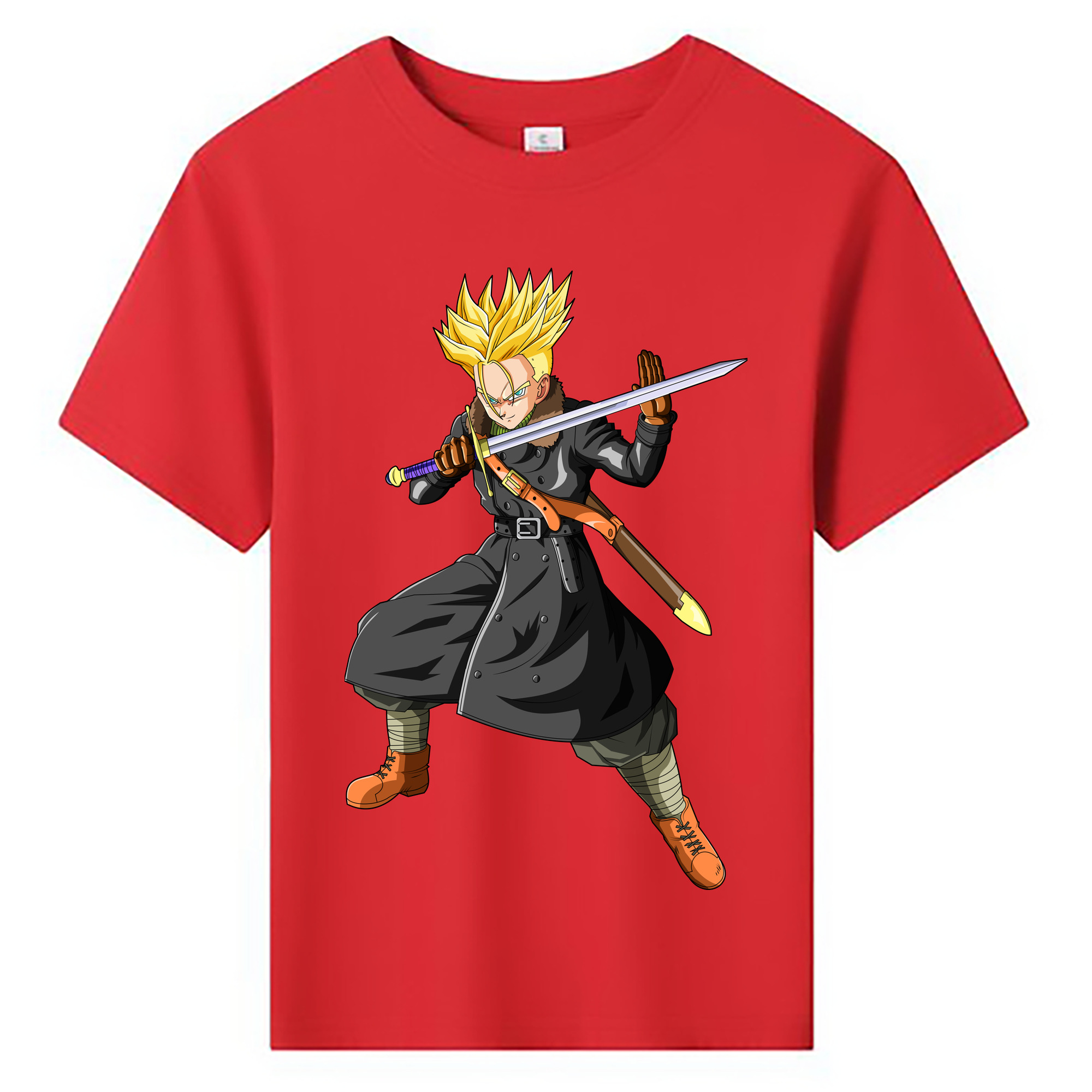 （画像用） ドラゴンボール トランクス（Torankusu）DRAGON BALL Trunks 綿100％キッズTシャツ（フロントプリント）