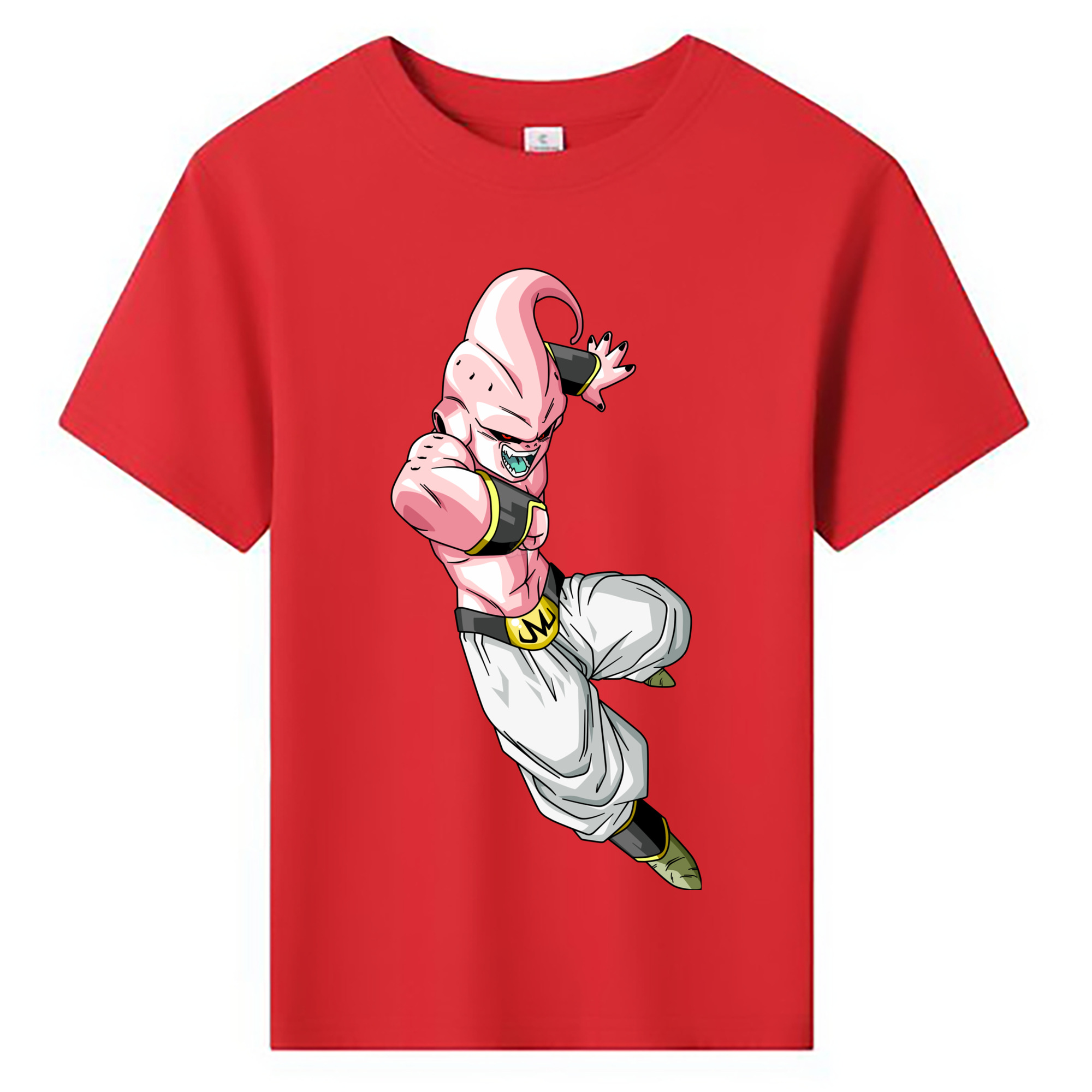 （画像用） ドラゴンボール 魔人ブウ DRAGON BALL Majin Buu 綿100％キッズTシャツ（フロントプリント）