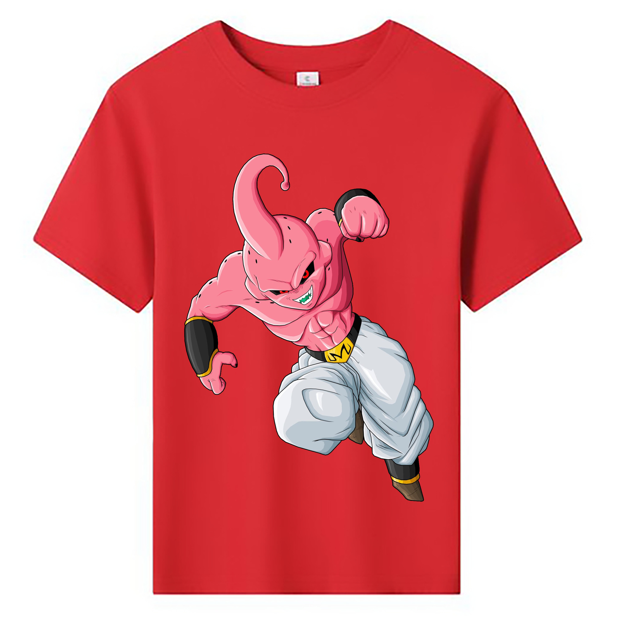 （画像用） ドラゴンボール 魔人ブウ DRAGON BALL Majin Buu 綿100％キッズTシャツ（フロントプリント）