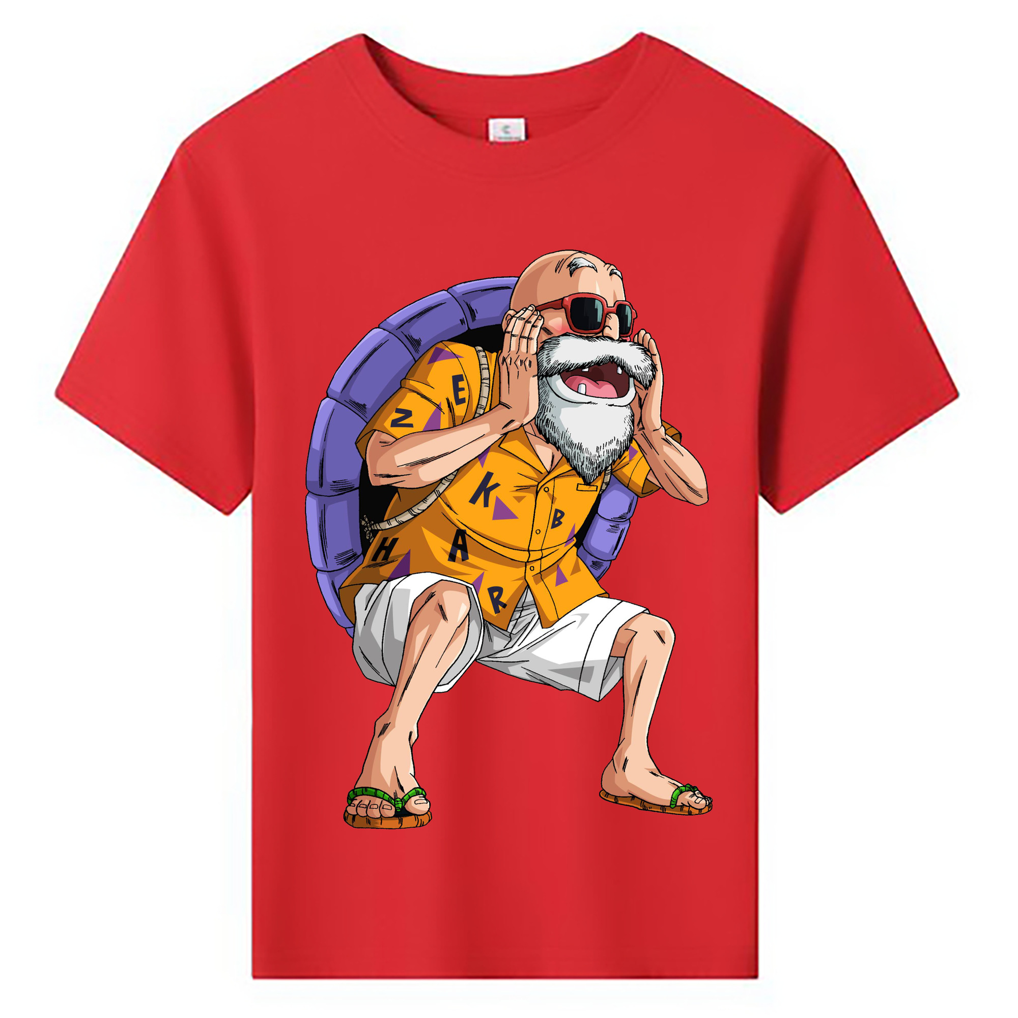 （画像用） ドラゴンボール 亀仙人（かめせんにん） DRAGON BALL Master Roshi Kame Sennin 綿100％キッズTシャツ（フロントプリント）