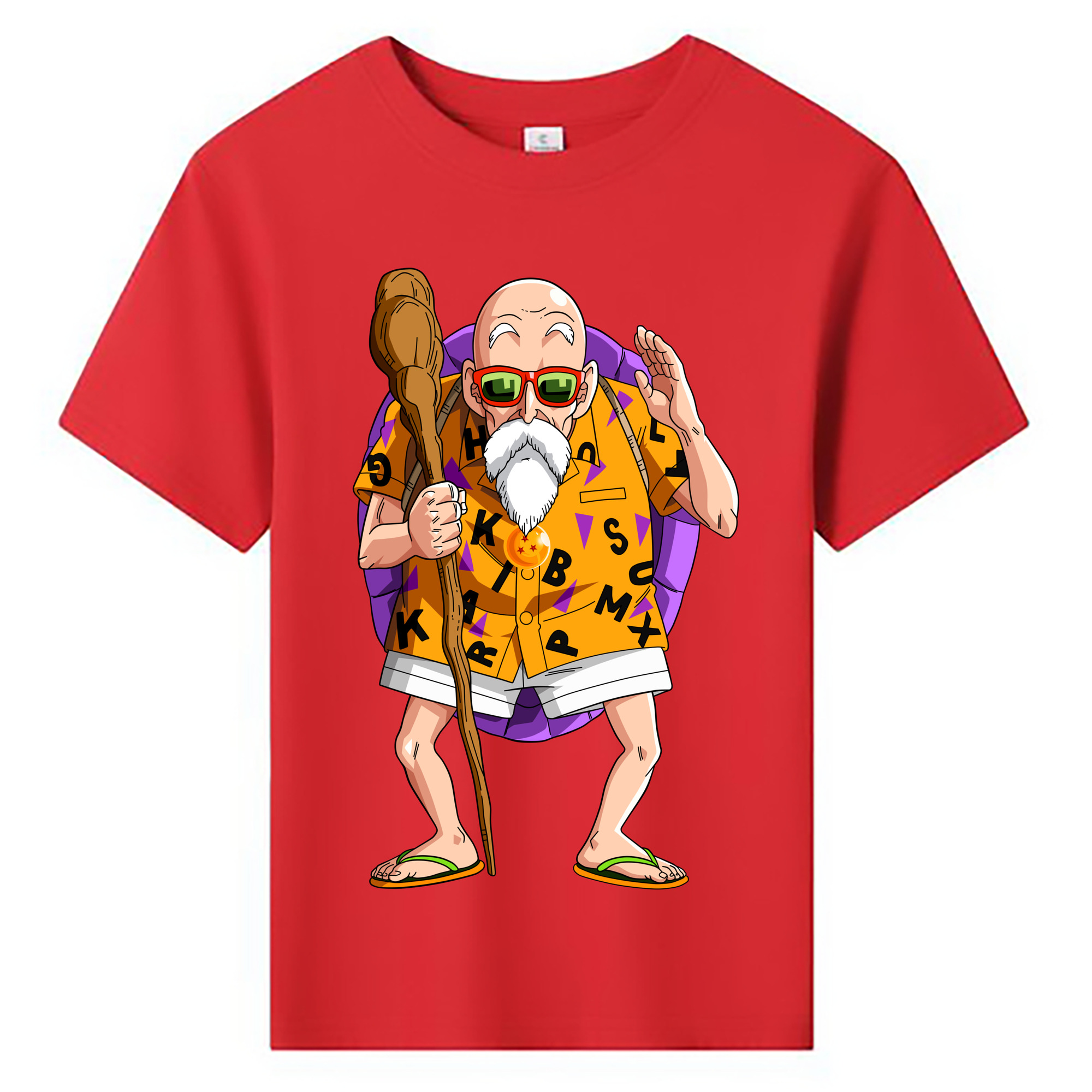 （画像用） ドラゴンボール 亀仙人（かめせんにん） DRAGON BALL Master Roshi Kame Sennin 綿100％キッズTシャツ（フロントプリント）