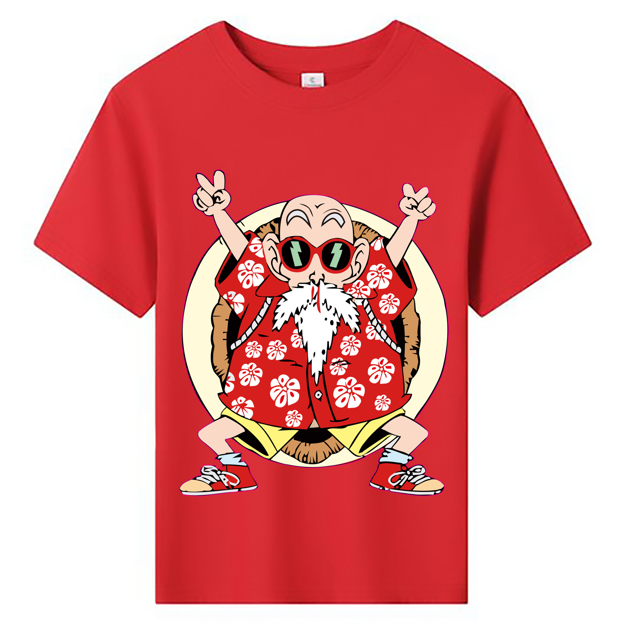 （画像用） ドラゴンボール 亀仙人（かめせんにん） DRAGON BALL Master Roshi Kame Sennin 綿100％キッズTシャツ（フロントプリント）