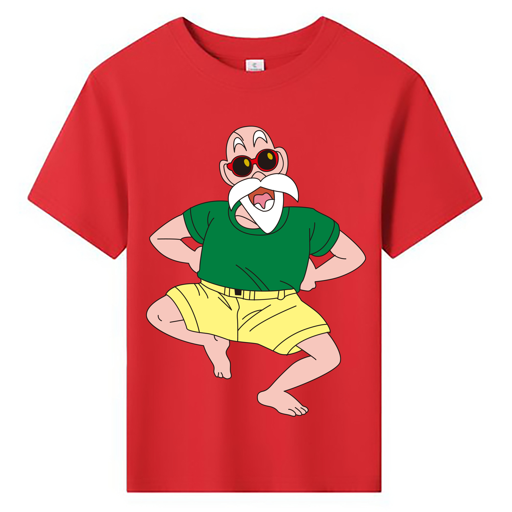 （画像用） ドラゴンボール 亀仙人（かめせんにん） DRAGON BALL Master Roshi Kame Sennin 綿100％キッズTシャツ（フロントプリント）