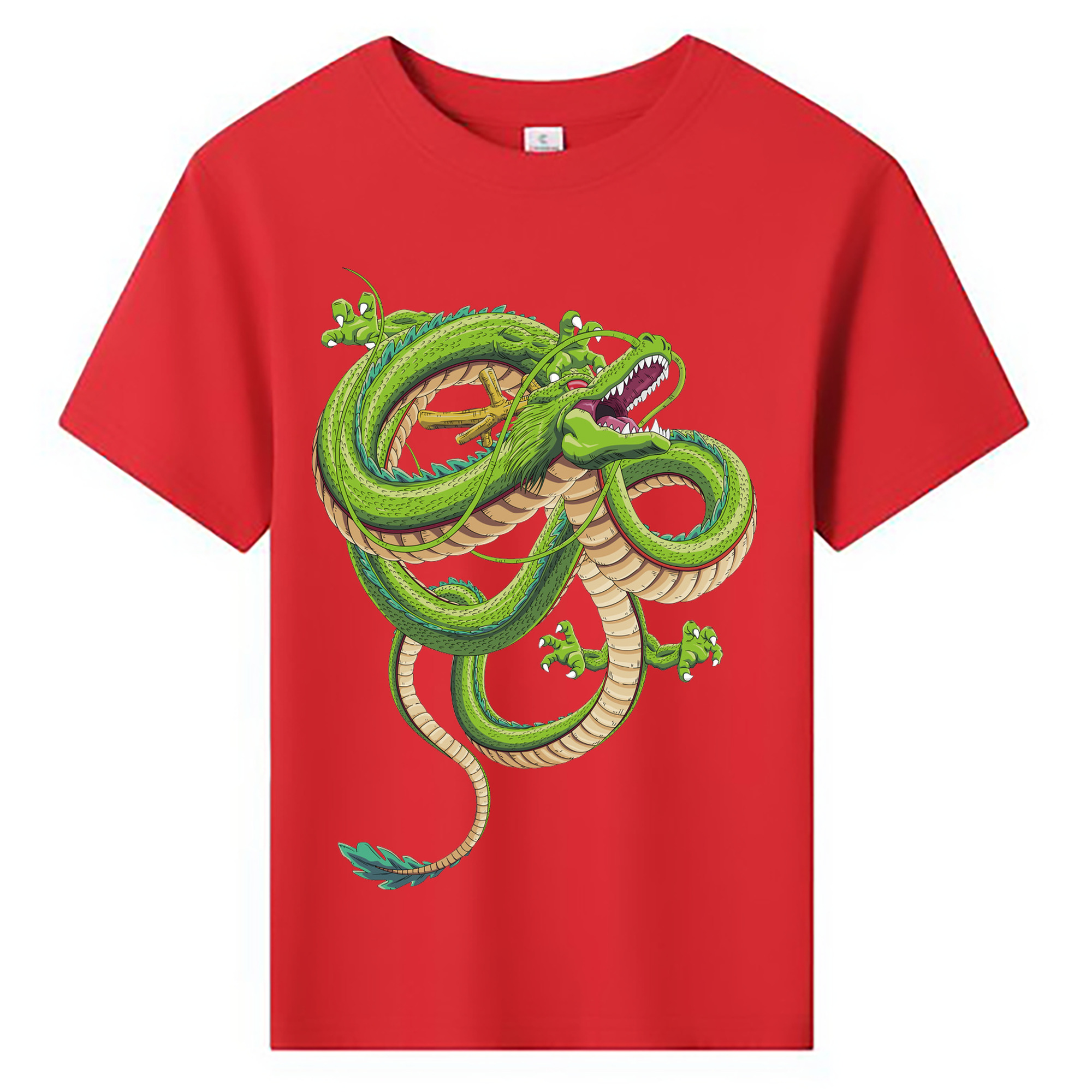 （画像用） ドラゴンボール 神龍 シェンロン DRAGON BALL Shenron 綿100％キッズTシャツ（フロントプリント）