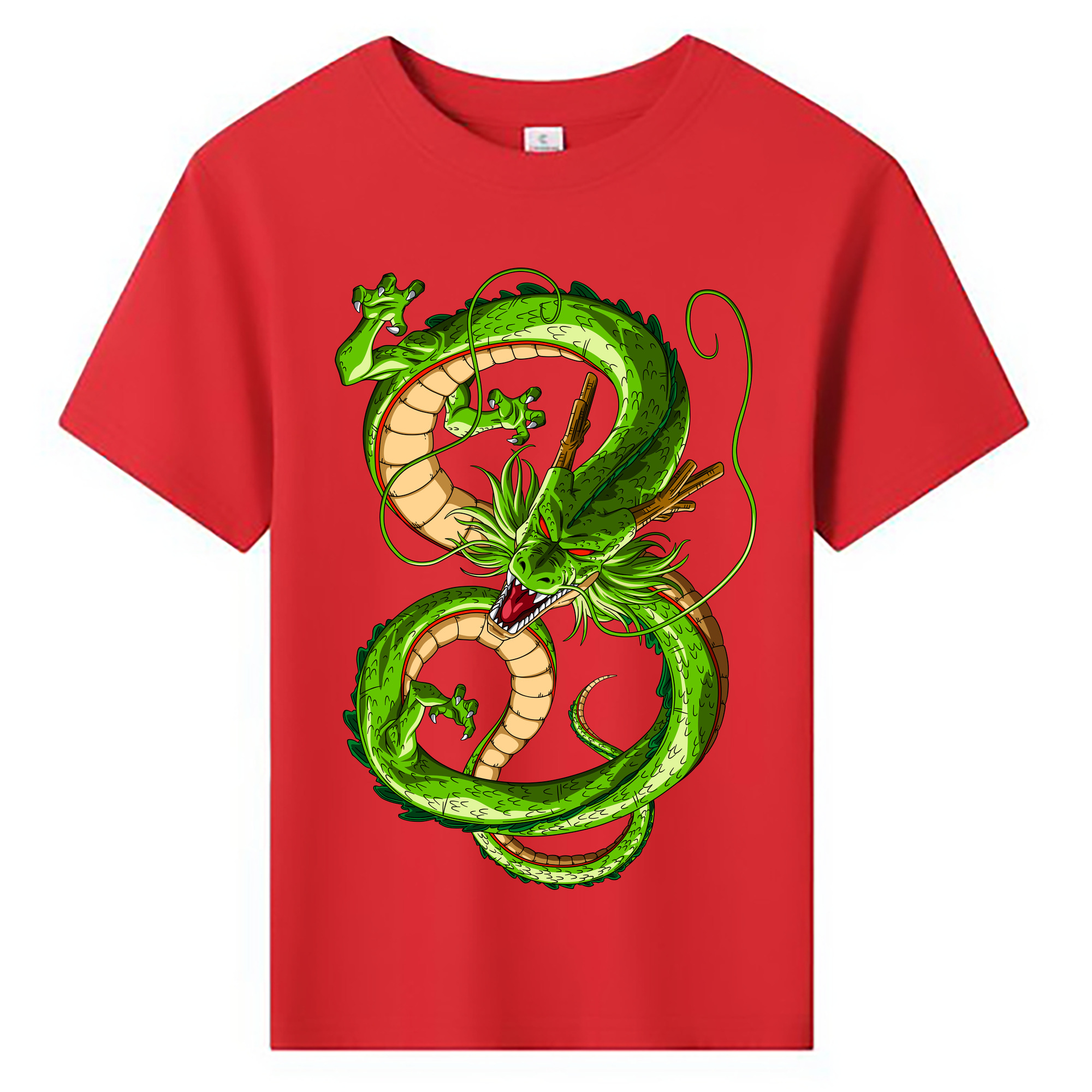 （画像用） ドラゴンボール 神龍 シェンロン DRAGON BALL Shenron 綿100％キッズTシャツ（フロントプリント）