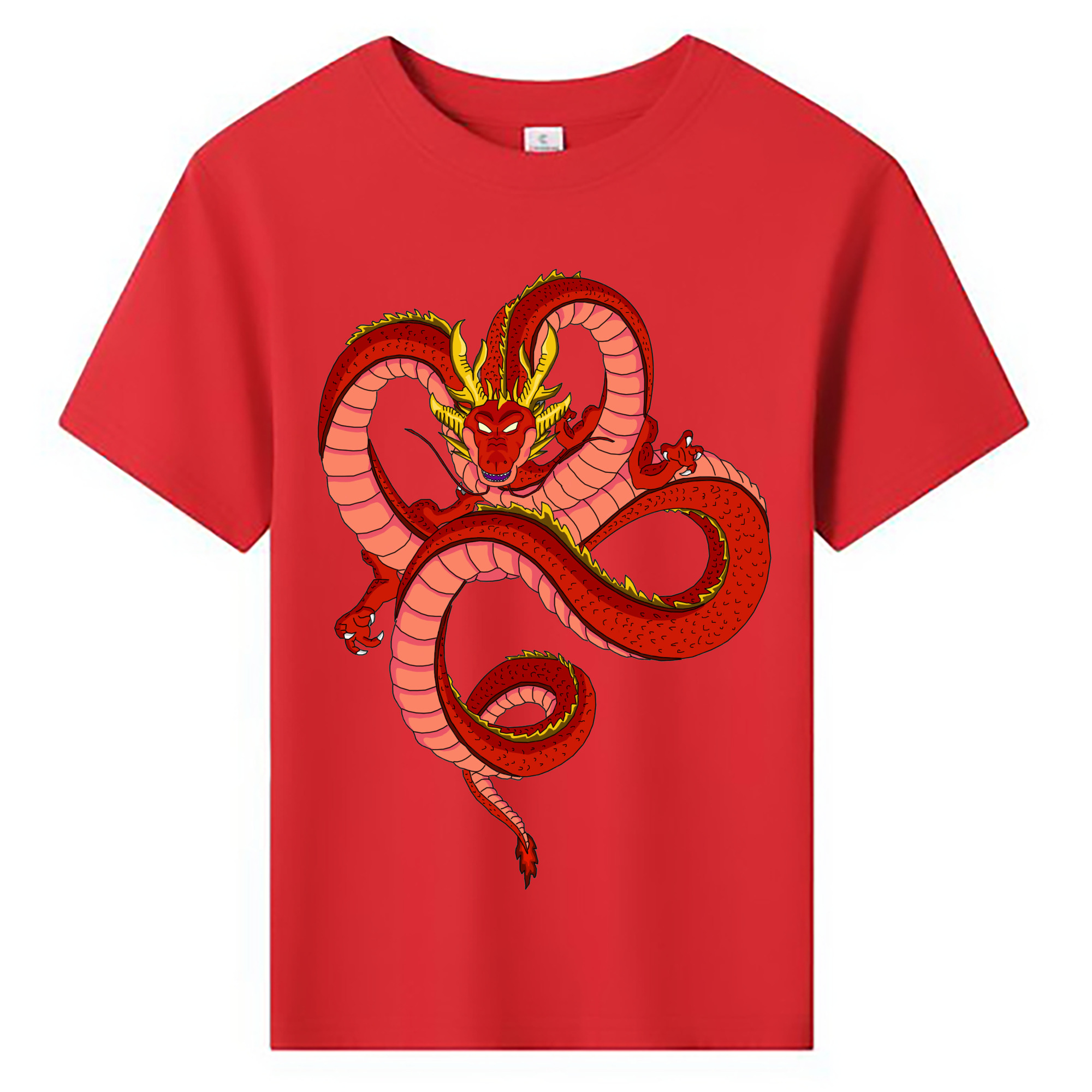 （画像用） ドラゴンボール 神龍 シェンロン DRAGON BALL Shenron 綿100％キッズTシャツ（フロントプリント）