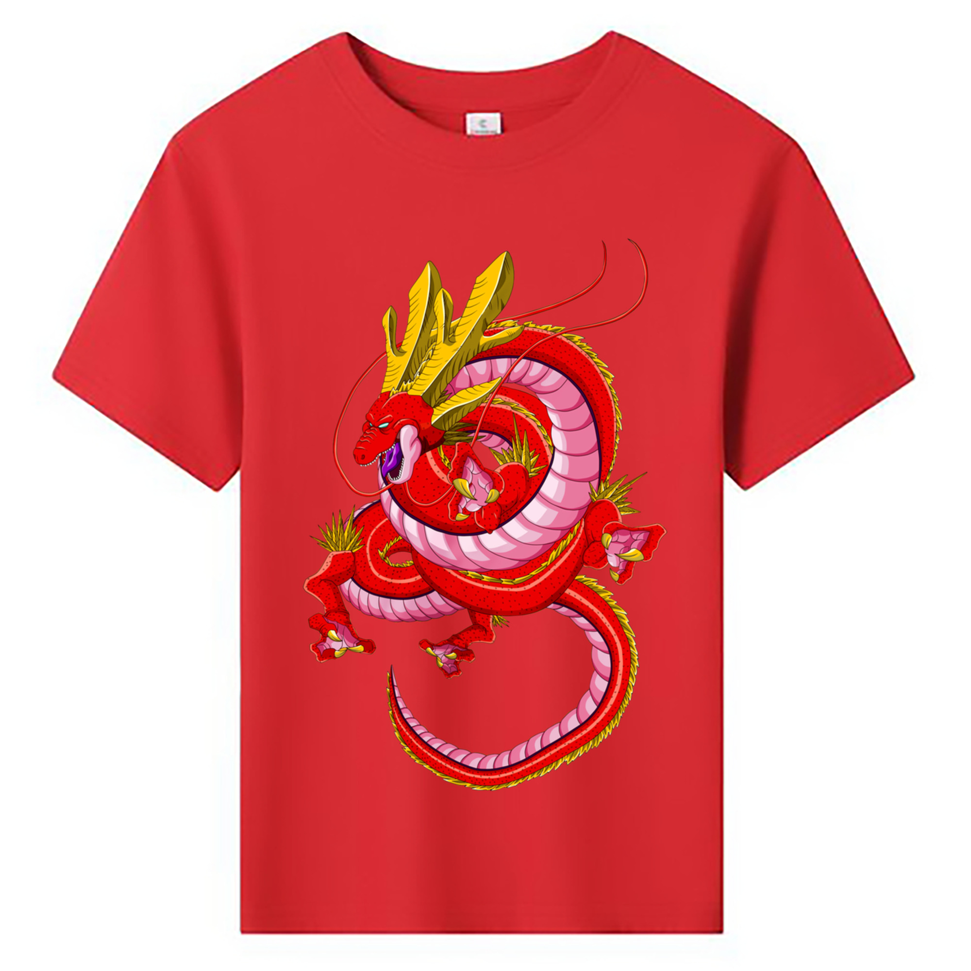 （画像用） ドラゴンボール 神龍 シェンロン DRAGON BALL Shenron 綿100％キッズTシャツ（フロントプリント）