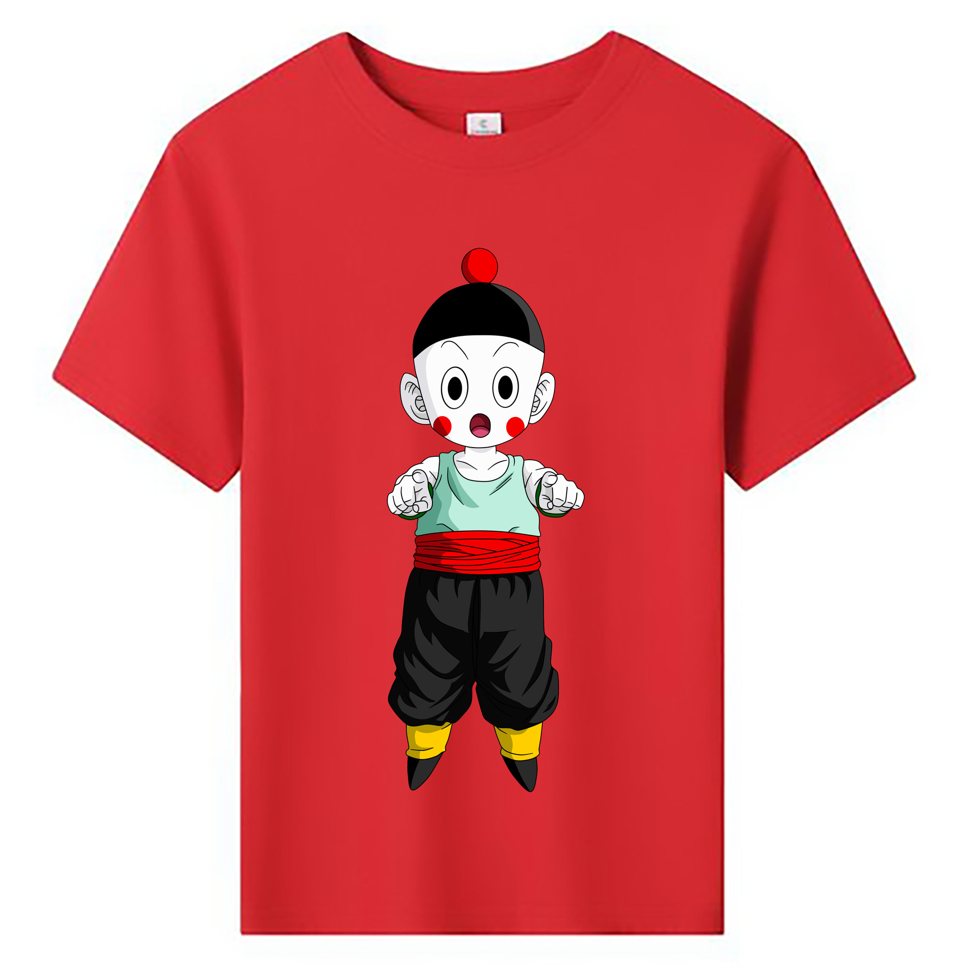 （画像用） ドラゴンボール 餃子（チャオズ）DRAGON BALL Chaoz 綿100％キッズTシャツ（フロントプリント）