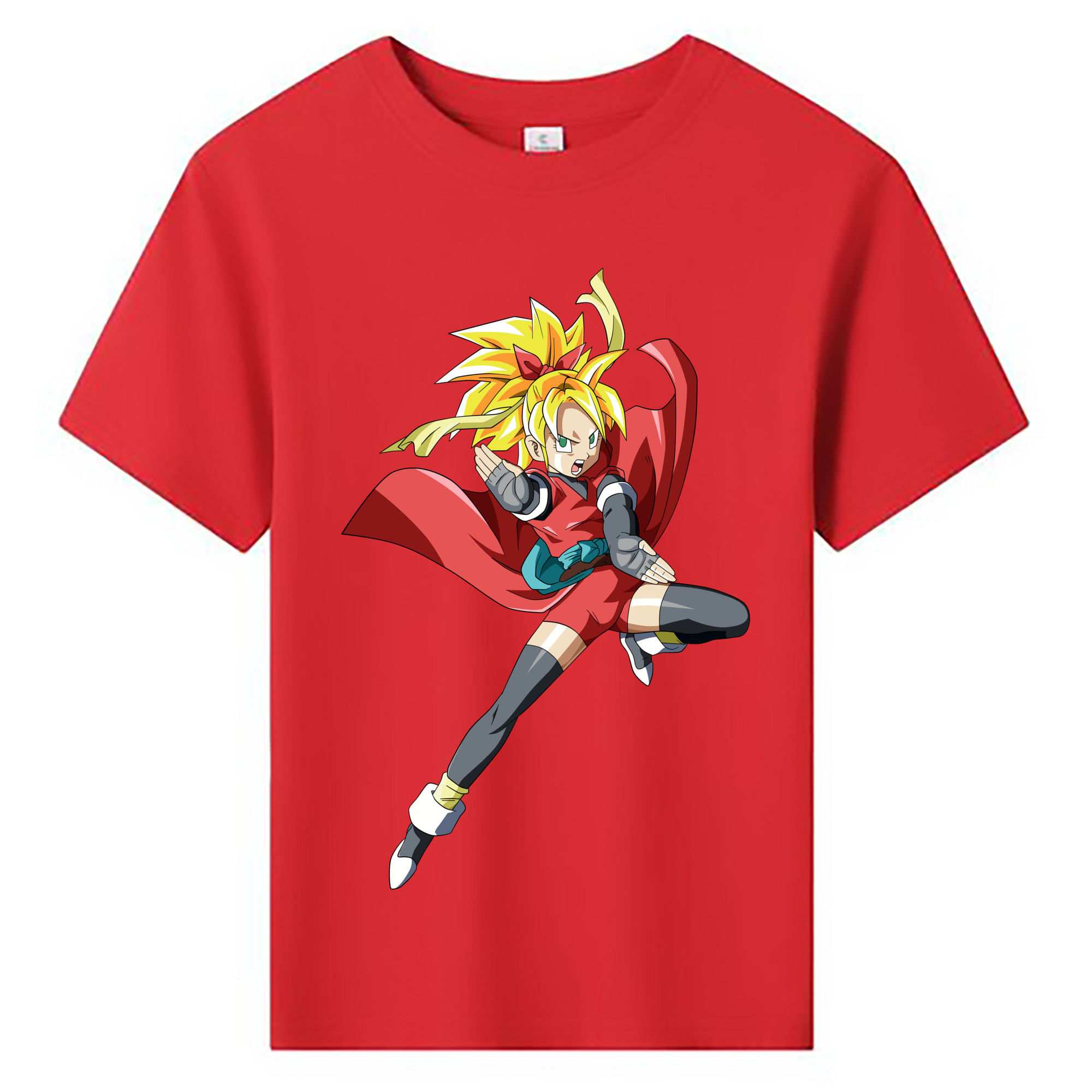 （画像用） ドラゴンボール カリフラ DRAGON BALL Caulifla 綿100％キッズTシャツ（フロントプリント）
