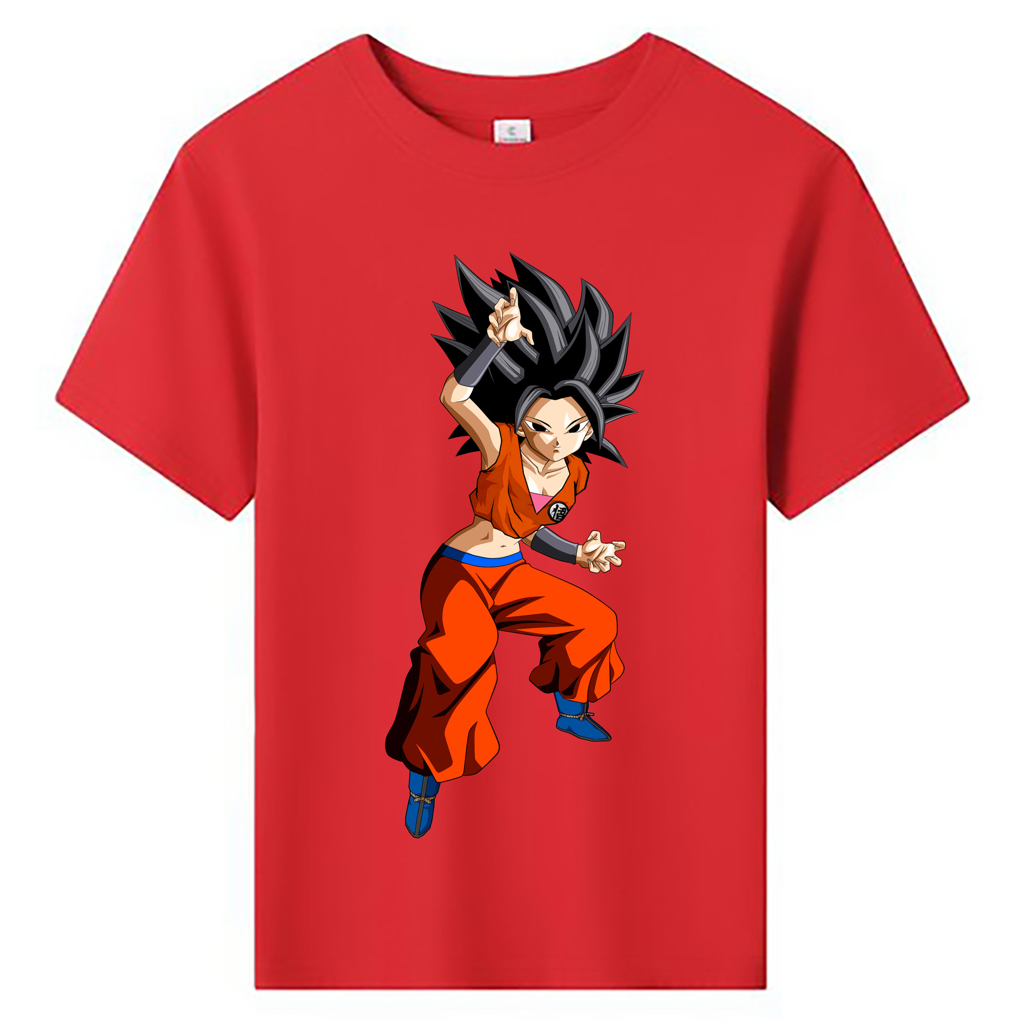（画像用） ドラゴンボール カリフラ DRAGON BALL Caulifla 綿100％キッズTシャツ（フロントプリント）