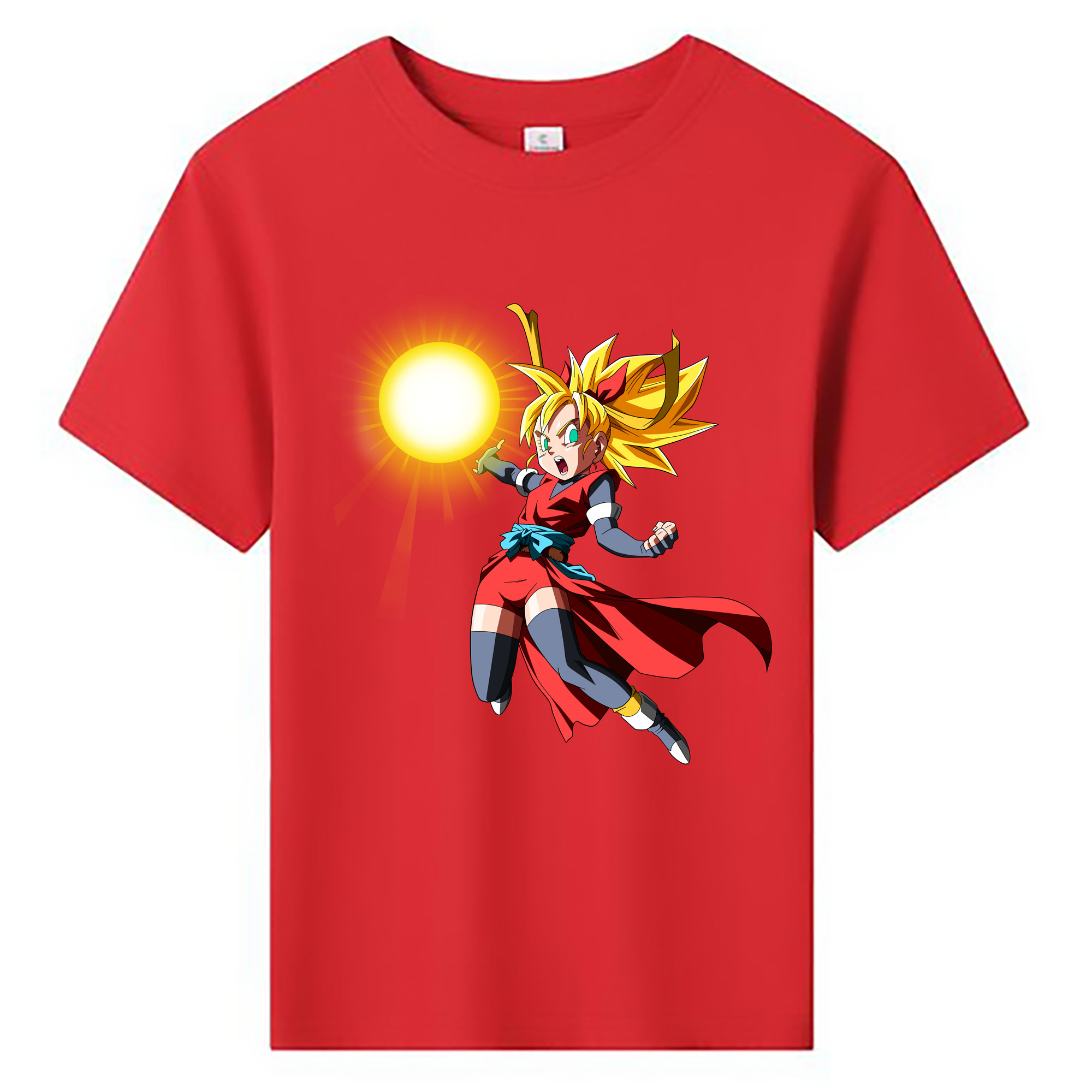 （画像用） ドラゴンボール カリフラ DRAGON BALL Caulifla 綿100％キッズTシャツ（フロントプリント）