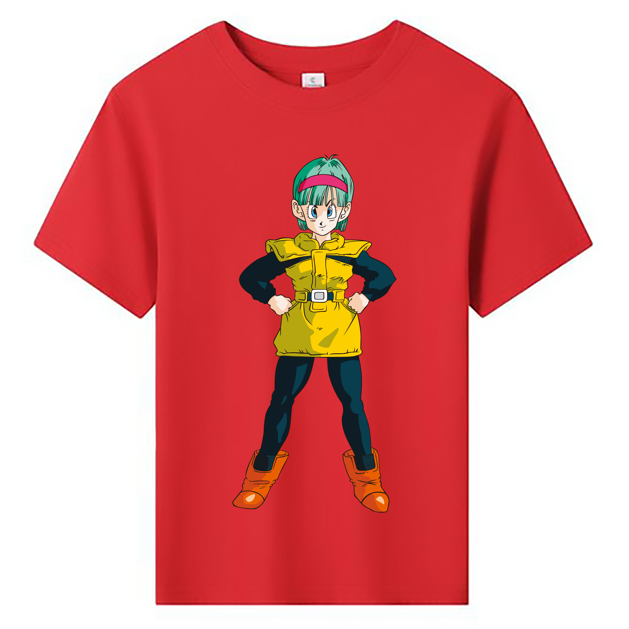 （画像用） ドラゴンボール ブルマ DRAGON BALL Bulma 綿100％キッズTシャツ（フロントプリント）