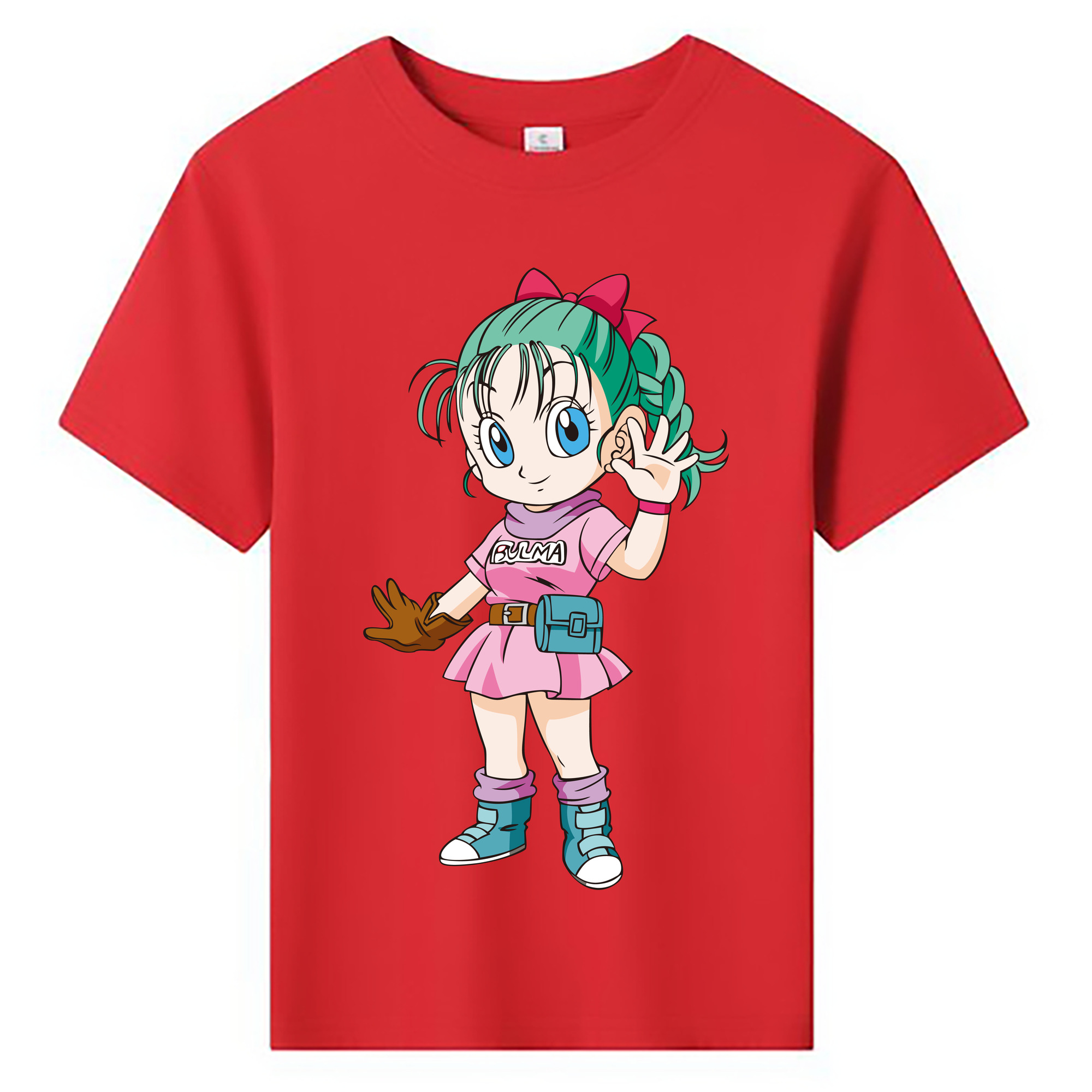 （画像用） ドラゴンボール ブルマ DRAGON BALL Bulma 綿100％キッズTシャツ（フロントプリント）