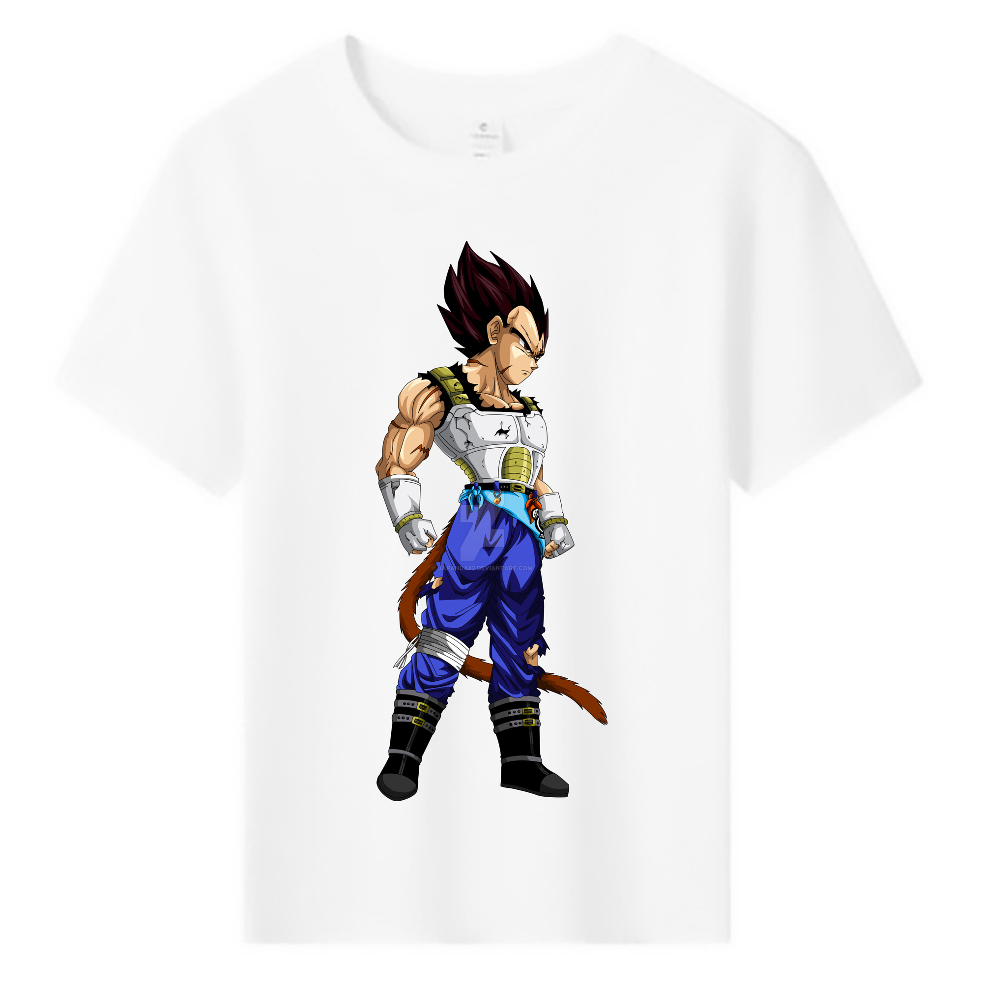 （画像用） ドラゴンボール ベジータ四世（Bejīta Yonsei）DRAGON BALL Vegeta IV 綿100％キッズTシャツ（フロントプリント）