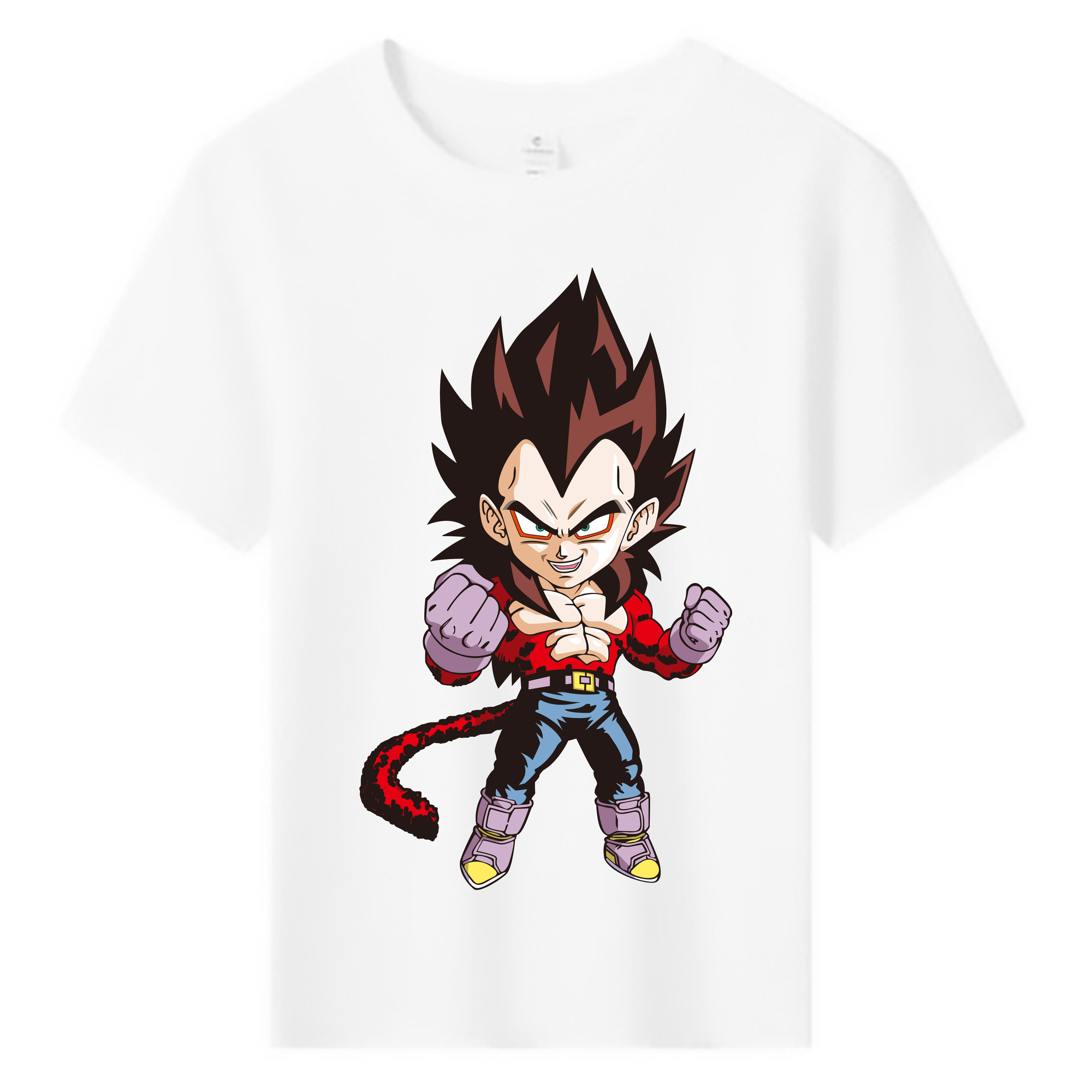 （画像用） ドラゴンボール ベジータ四世（Bejīta Yonsei）DRAGON BALL Vegeta IV 綿100％キッズTシャツ（フロントプリント）