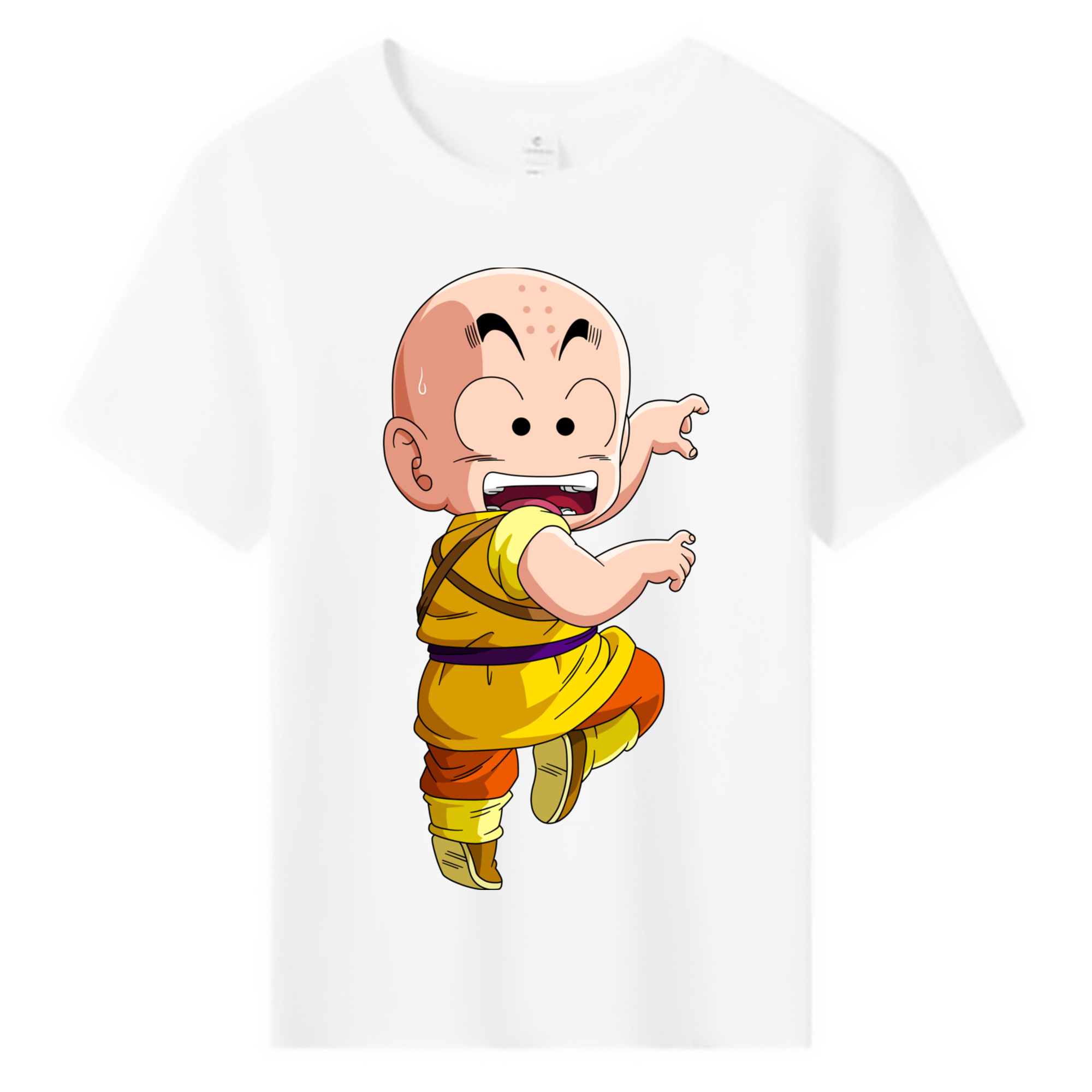 （画像用） ドラゴンボール クリリン DRAGON BALL krillin 綿100％キッズTシャツ（フロントプリント）