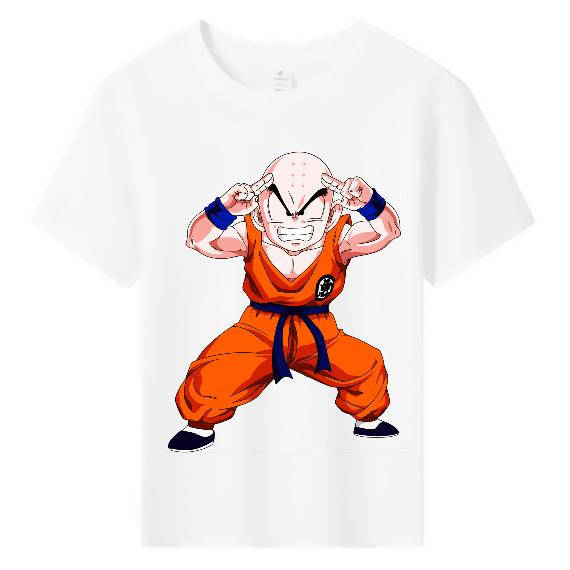 （画像用） ドラゴンボール クリリン DRAGON BALL krillin 綿100％キッズTシャツ（フロントプリント）