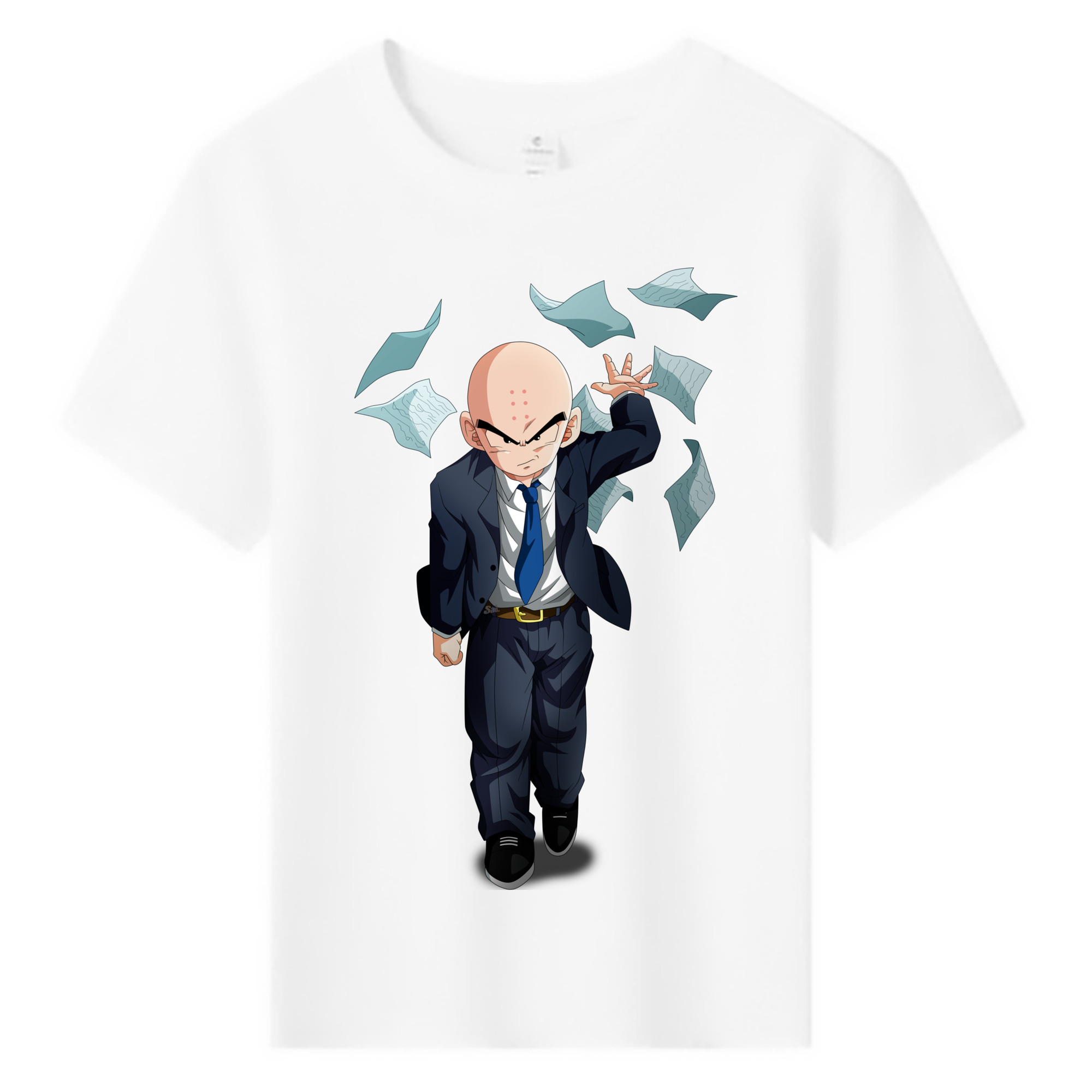 （画像用） ドラゴンボール クリリン DRAGON BALL krillin 綿100％キッズTシャツ（フロントプリント）