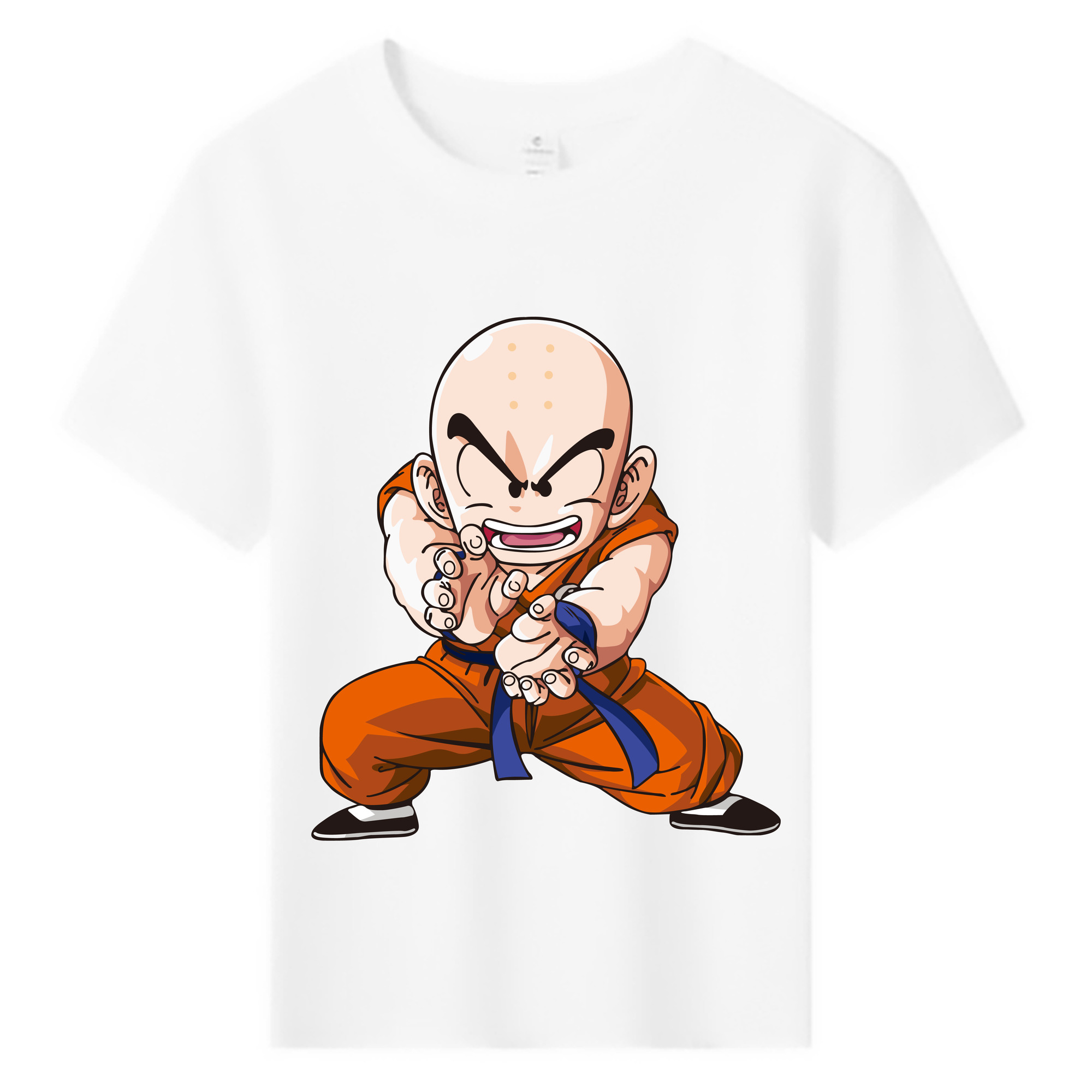 （画像用） ドラゴンボール クリリン DRAGON BALL krillin 綿100％キッズTシャツ（フロントプリント）