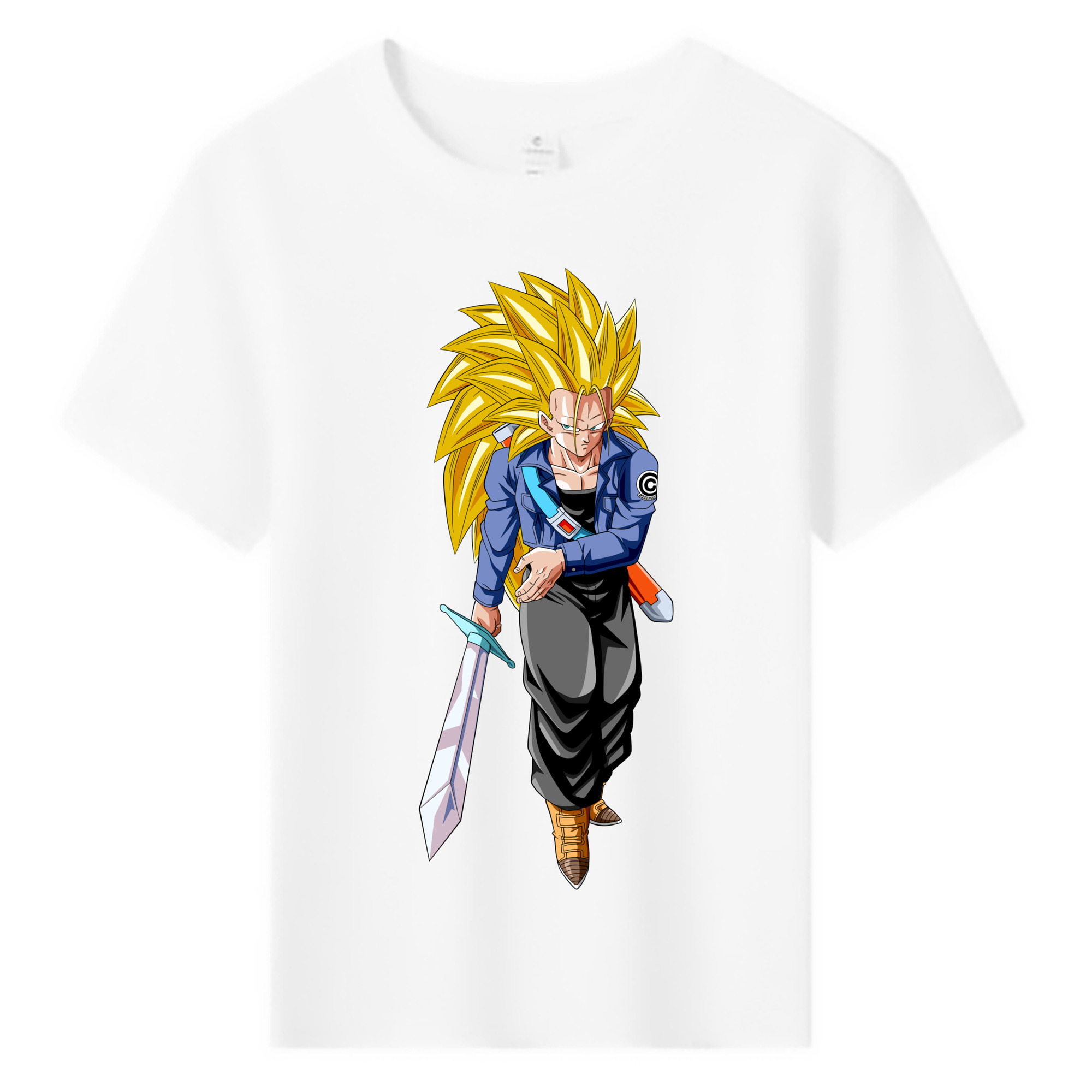 （画像用） ドラゴンボール トランクス（Torankusu）DRAGON BALL Trunks 綿100％キッズTシャツ（フロントプリント）