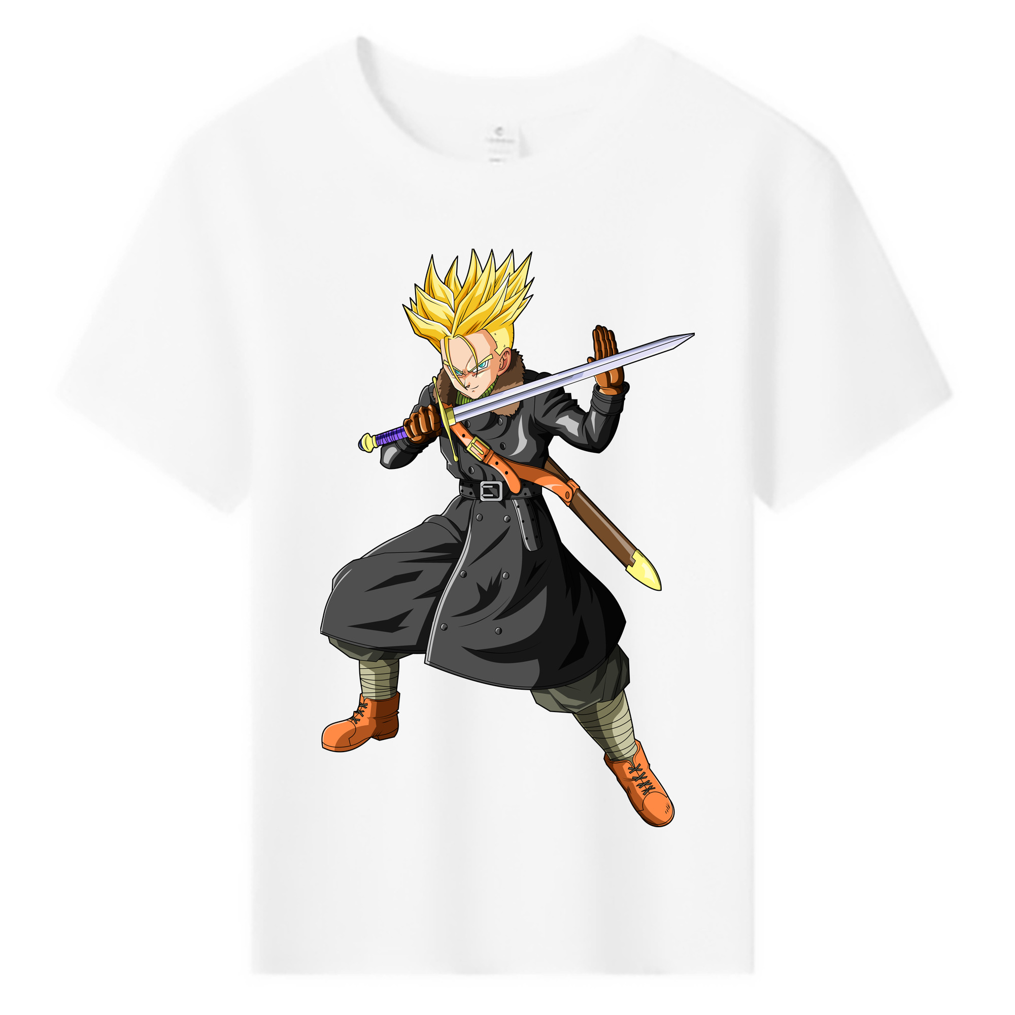 （画像用） ドラゴンボール トランクス（Torankusu）DRAGON BALL Trunks 綿100％キッズTシャツ（フロントプリント）