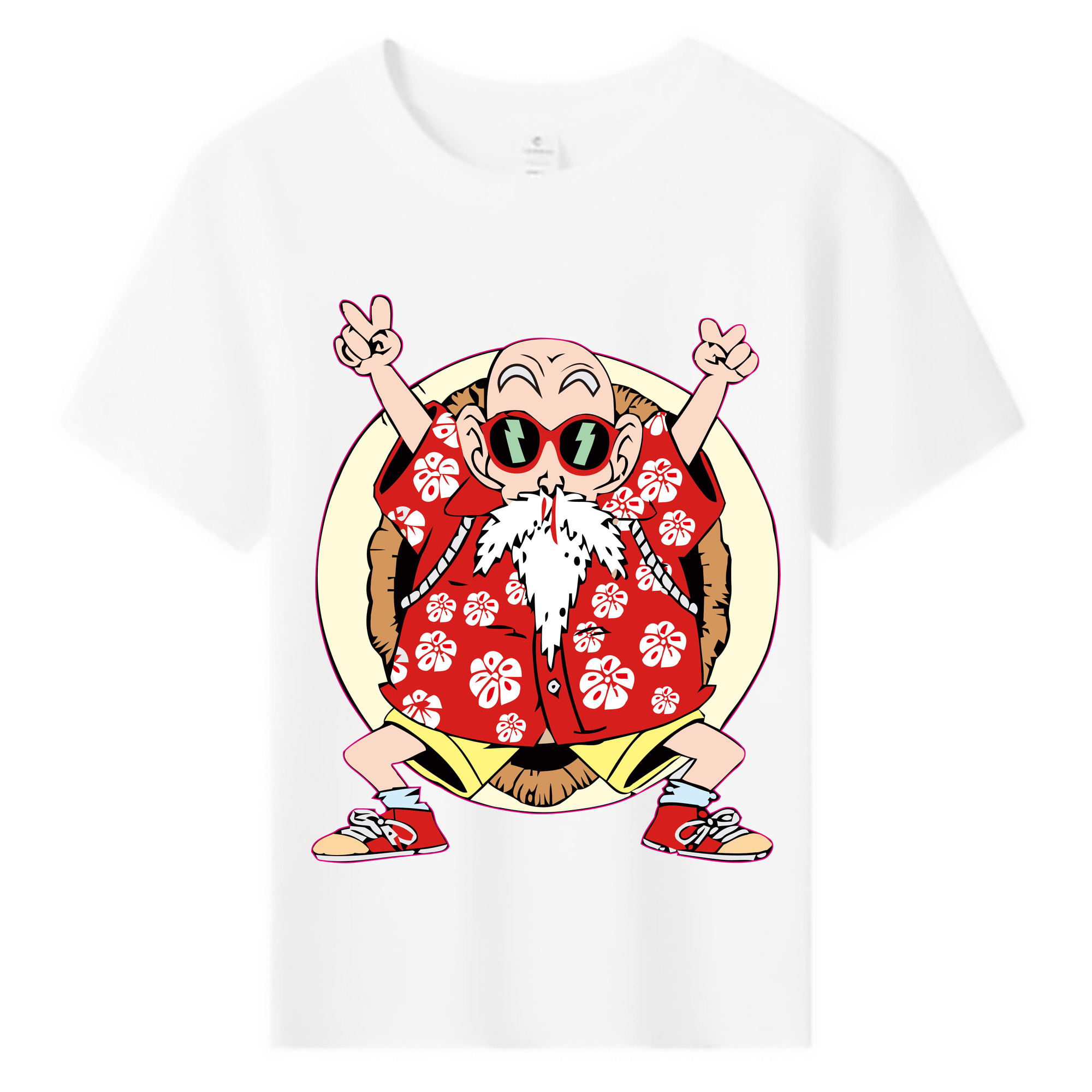 （画像用） ドラゴンボール 亀仙人（かめせんにん） DRAGON BALL Master Roshi Kame Sennin 綿100％キッズTシャツ（フロントプリント）