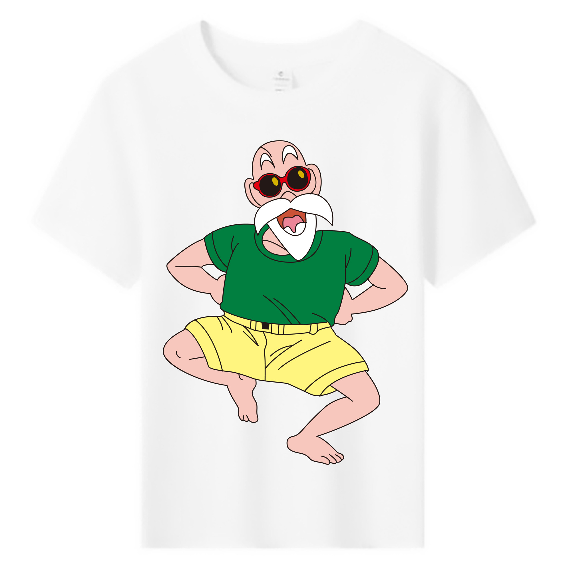 （画像用） ドラゴンボール 亀仙人（かめせんにん） DRAGON BALL Master Roshi Kame Sennin 綿100％キッズTシャツ（フロントプリント）
