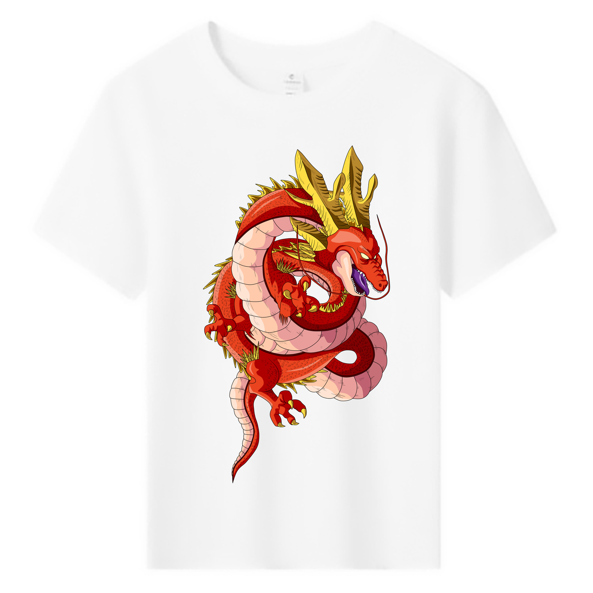 （画像用） ドラゴンボール 神龍 シェンロン DRAGON BALL Shenron 綿100％キッズTシャツ（フロントプリント）