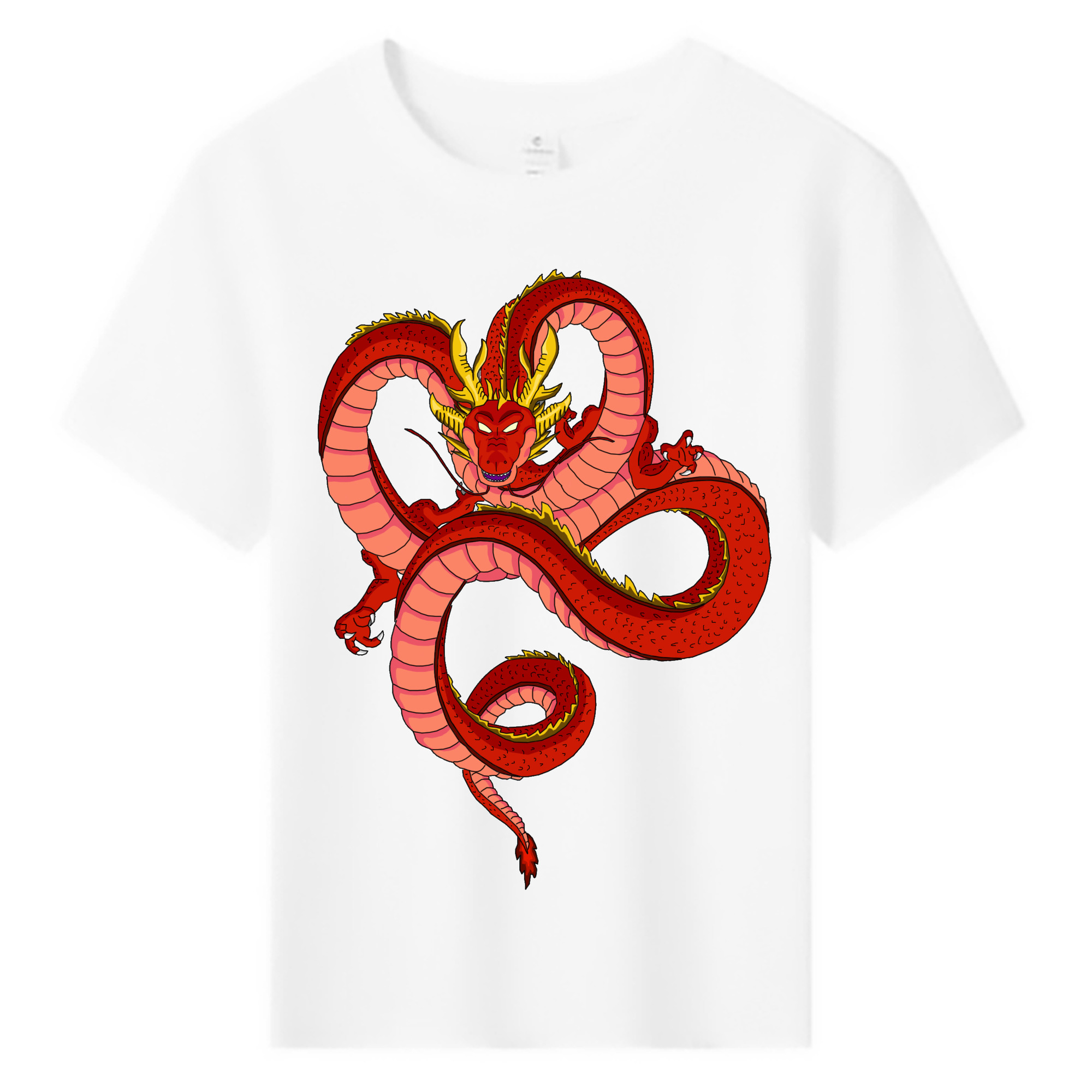 （画像用） ドラゴンボール 神龍 シェンロン DRAGON BALL Shenron 綿100％キッズTシャツ（フロントプリント）