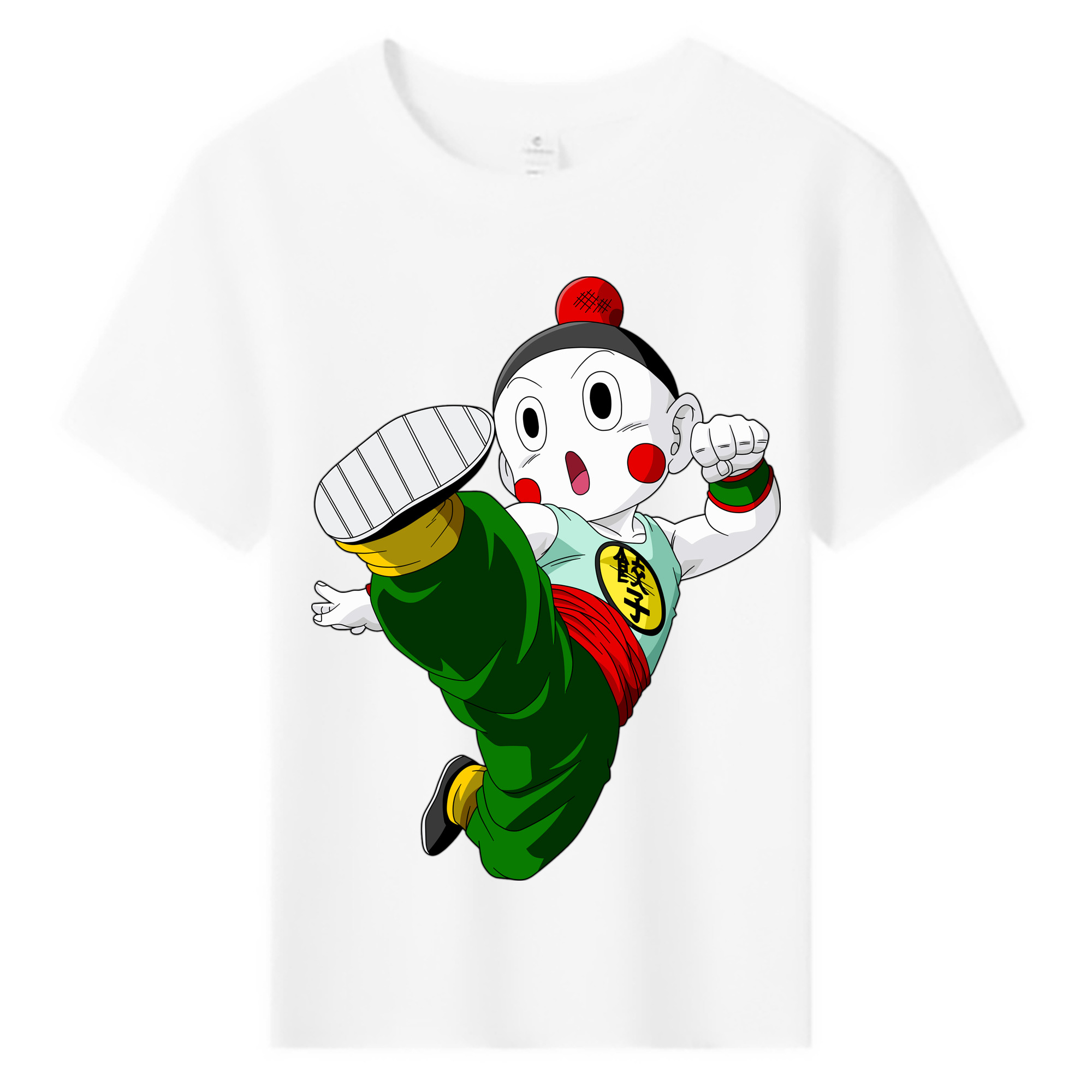 （画像用） ドラゴンボール 餃子（チャオズ）DRAGON BALL Chaoz 綿100％キッズTシャツ（フロントプリント）