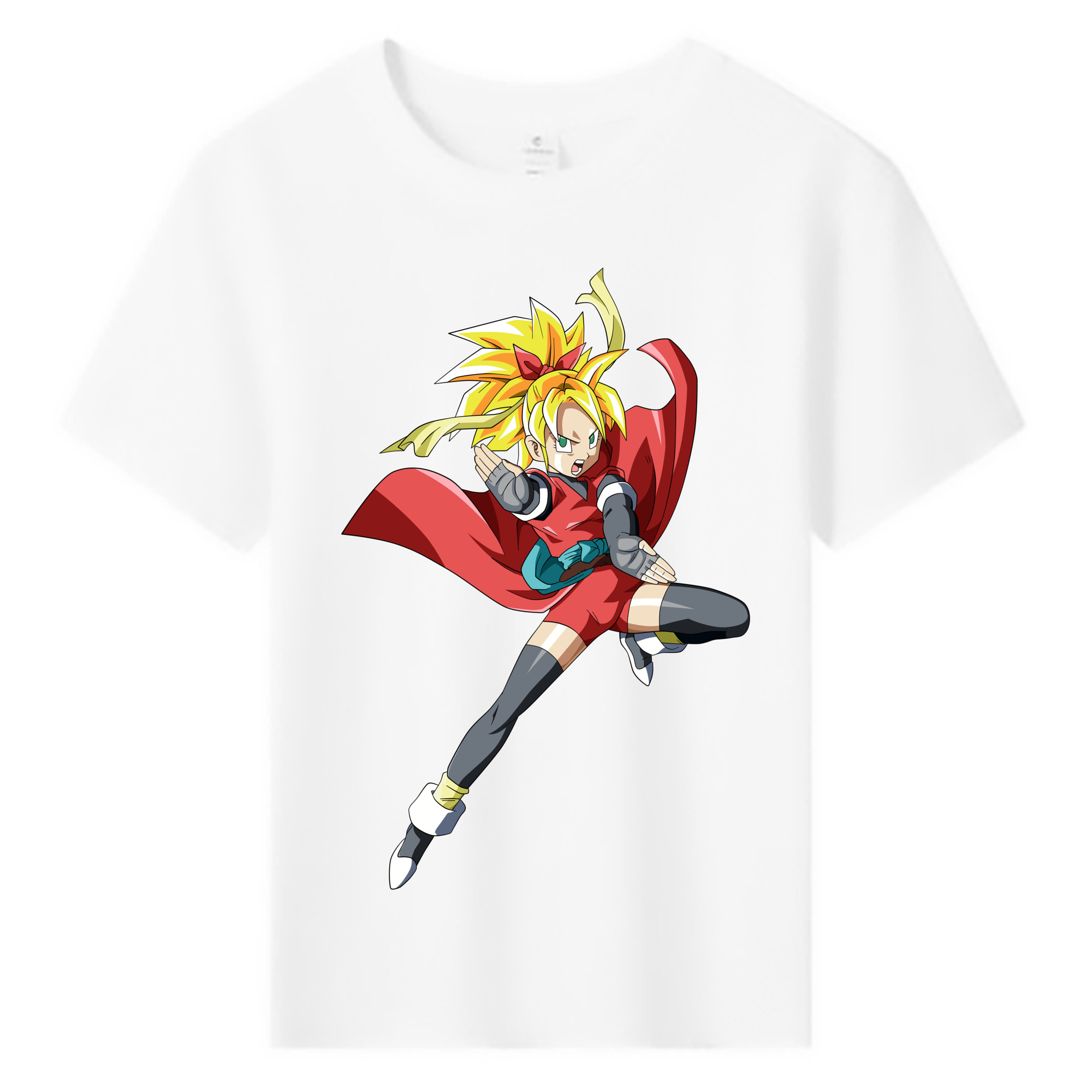 （画像用） ドラゴンボール カリフラ DRAGON BALL Caulifla 綿100％キッズTシャツ（フロントプリント）