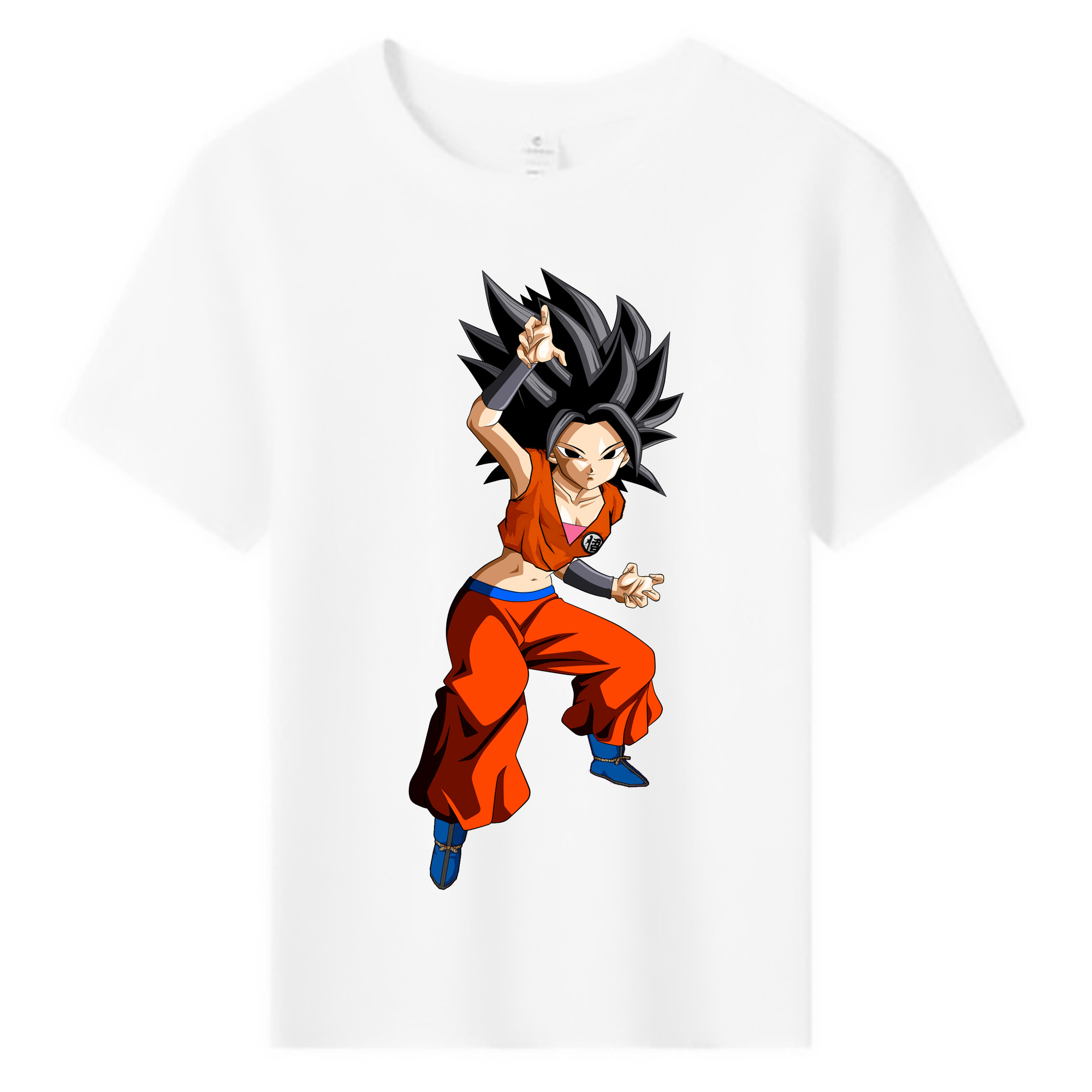 （画像用） ドラゴンボール カリフラ DRAGON BALL Caulifla 綿100％キッズTシャツ（フロントプリント）