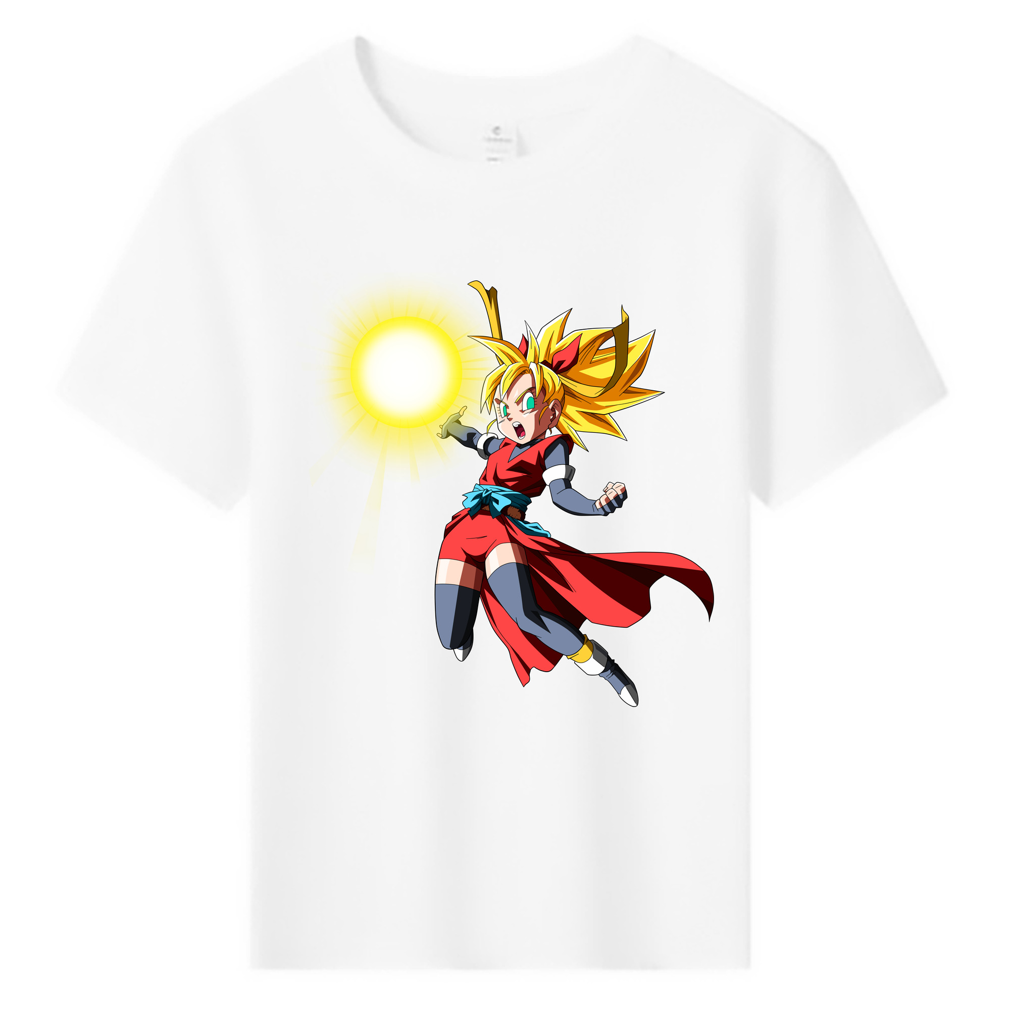 （画像用） ドラゴンボール カリフラ DRAGON BALL Caulifla 綿100％キッズTシャツ（フロントプリント）