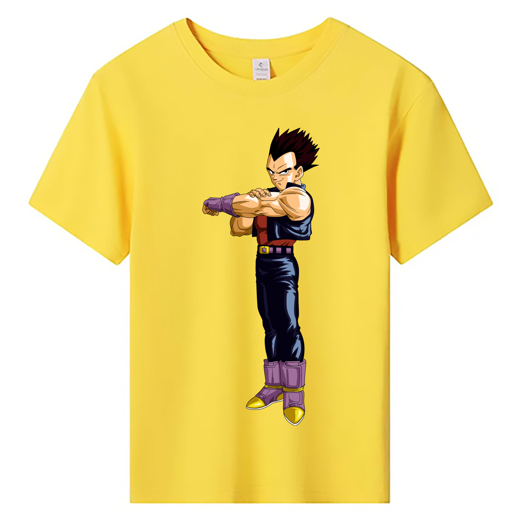 （画像用） ドラゴンボール ベジータ四世（Bejīta Yonsei）DRAGON BALL Vegeta IV 綿100％キッズTシャツ（フロントプリント）