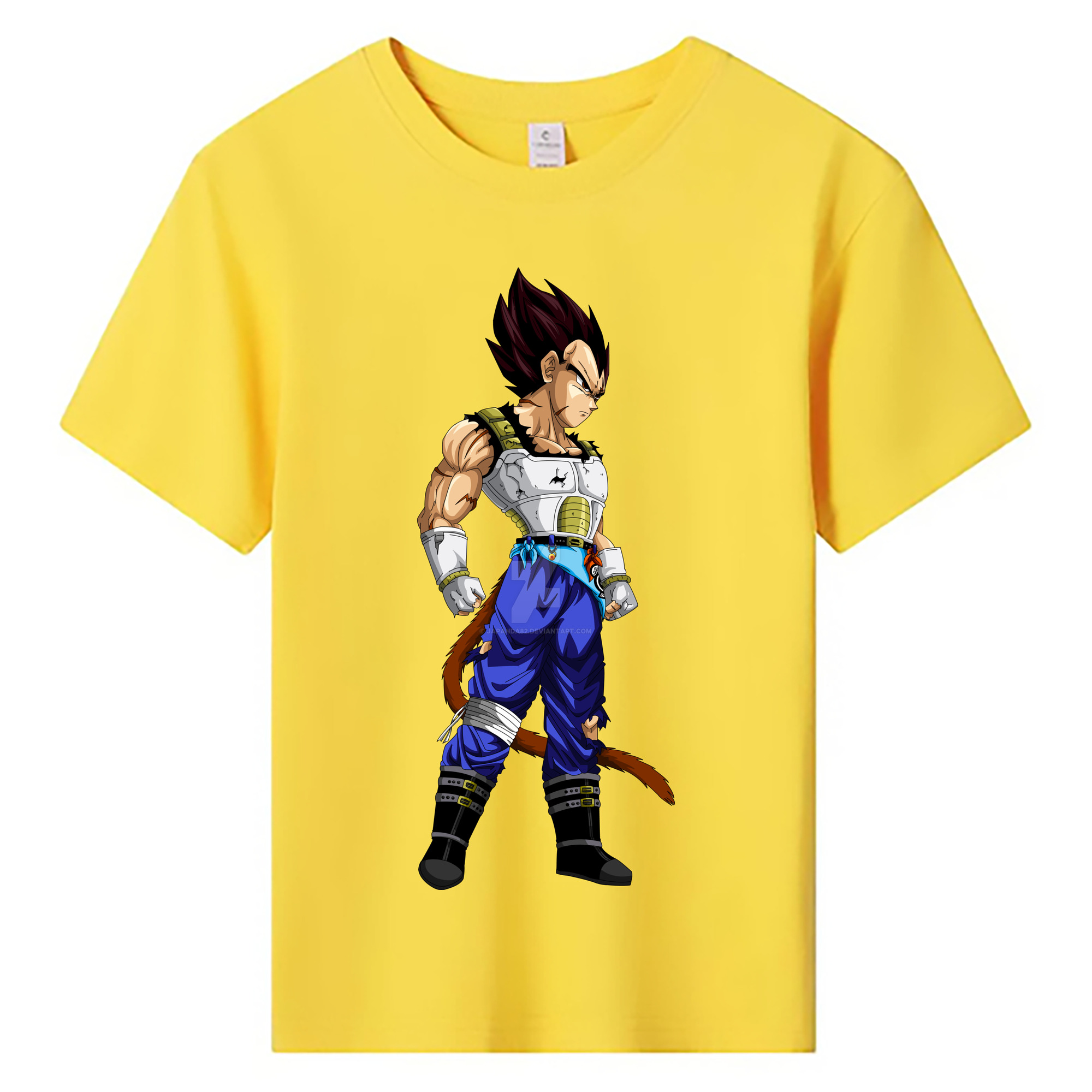 （画像用） ドラゴンボール ベジータ四世（Bejīta Yonsei）DRAGON BALL Vegeta IV 綿100％キッズTシャツ（フロントプリント）