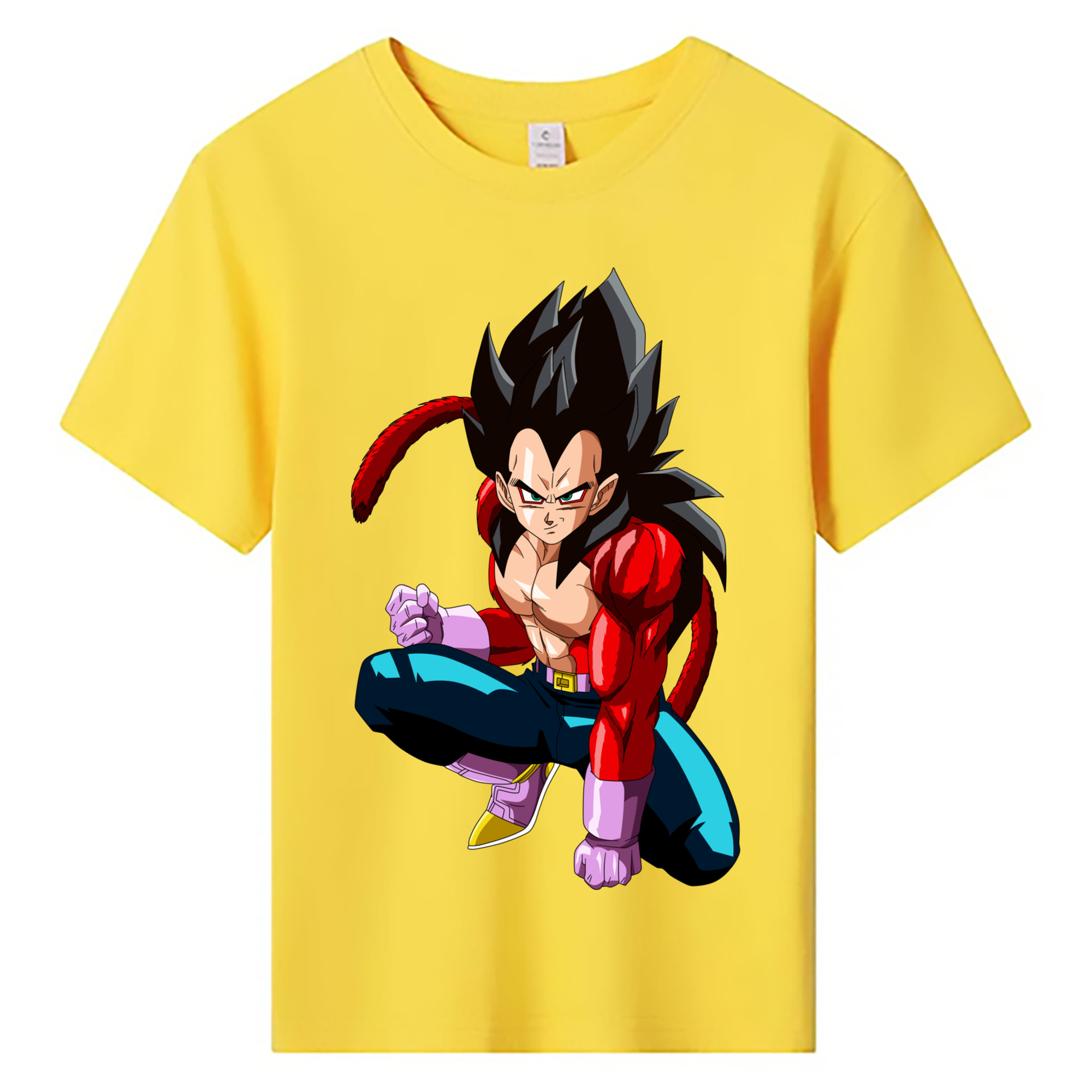 （画像用） ドラゴンボール ベジータ四世（Bejīta Yonsei）DRAGON BALL Vegeta IV 綿100％キッズTシャツ（フロントプリント）