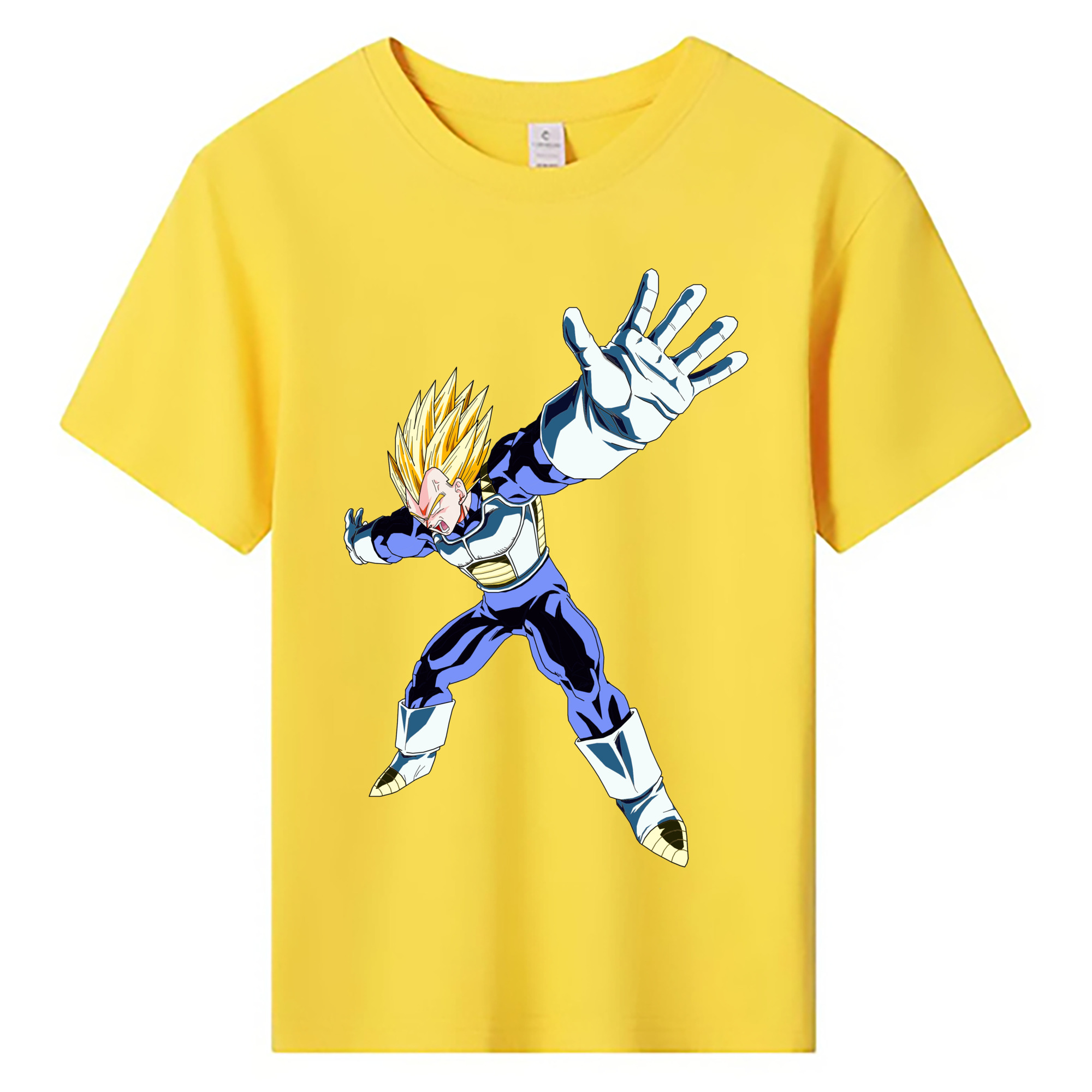 （画像用） ドラゴンボール ベジータ四世（Bejīta Yonsei）DRAGON BALL Vegeta IV 綿100％キッズTシャツ（フロントプリント）