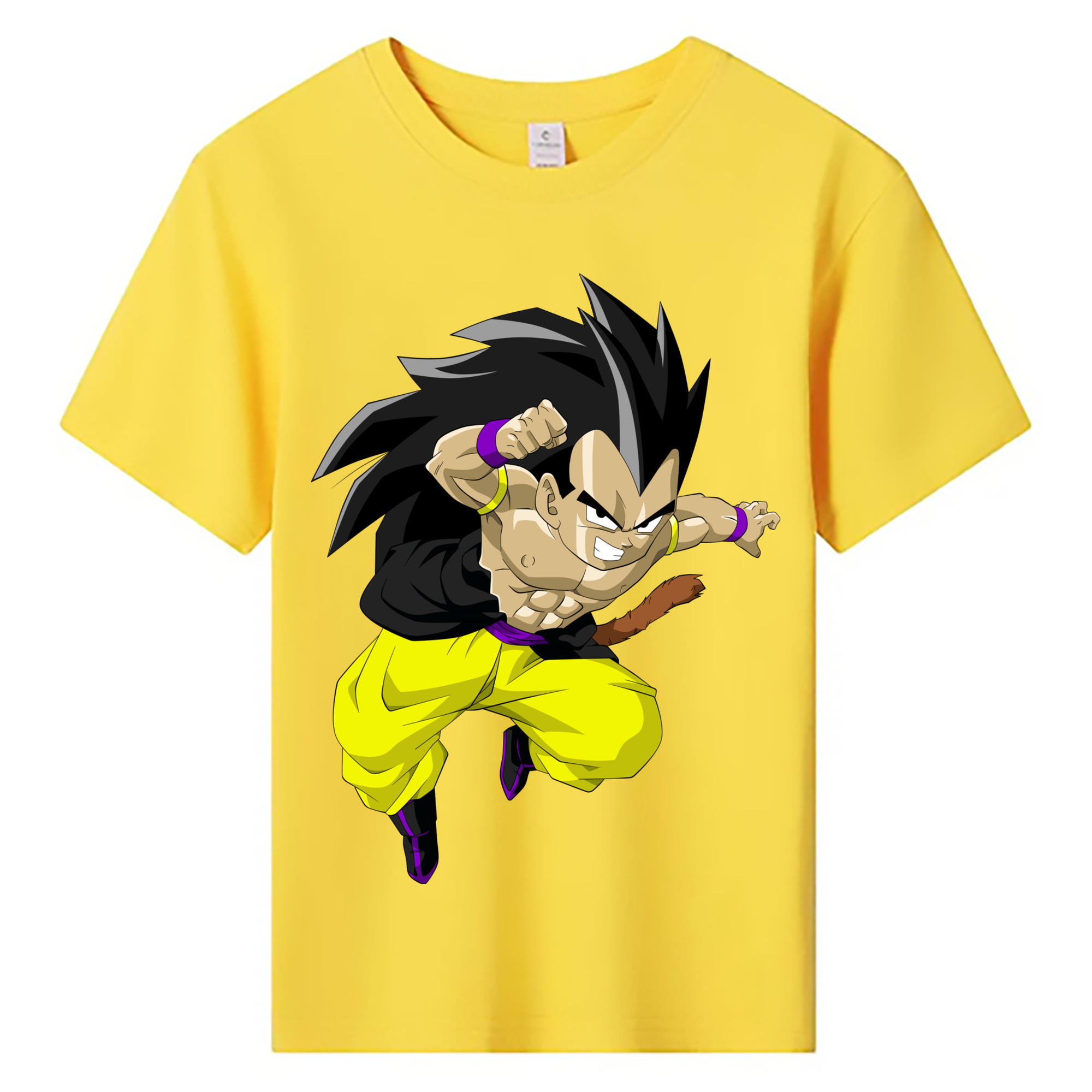 （画像用） ドラゴンボール ベジータ四世（Bejīta Yonsei）DRAGON BALL Vegeta IV 綿100％キッズTシャツ（フロントプリント）