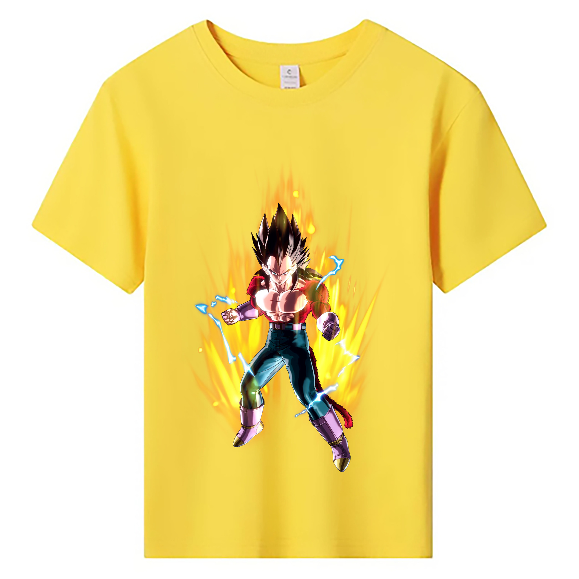 （画像用） ドラゴンボール ベジータ四世（Bejīta Yonsei）DRAGON BALL Vegeta IV 綿100％キッズTシャツ（フロントプリント）