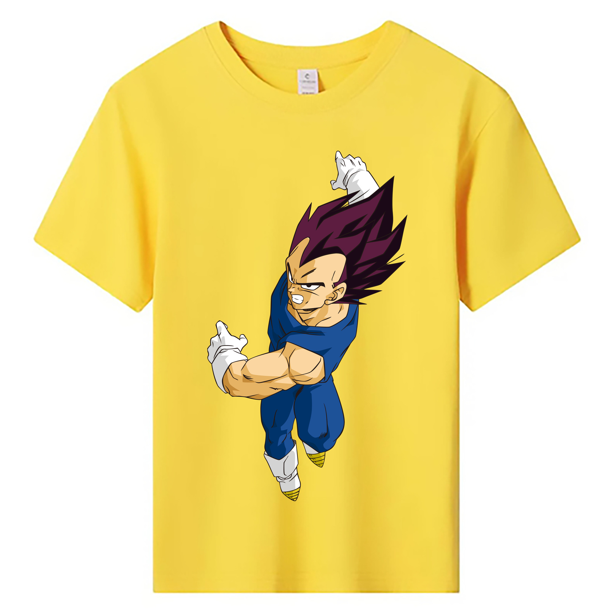 （画像用） ドラゴンボール ベジータ四世（Bejīta Yonsei）DRAGON BALL Vegeta IV 綿100％キッズTシャツ（フロントプリント）