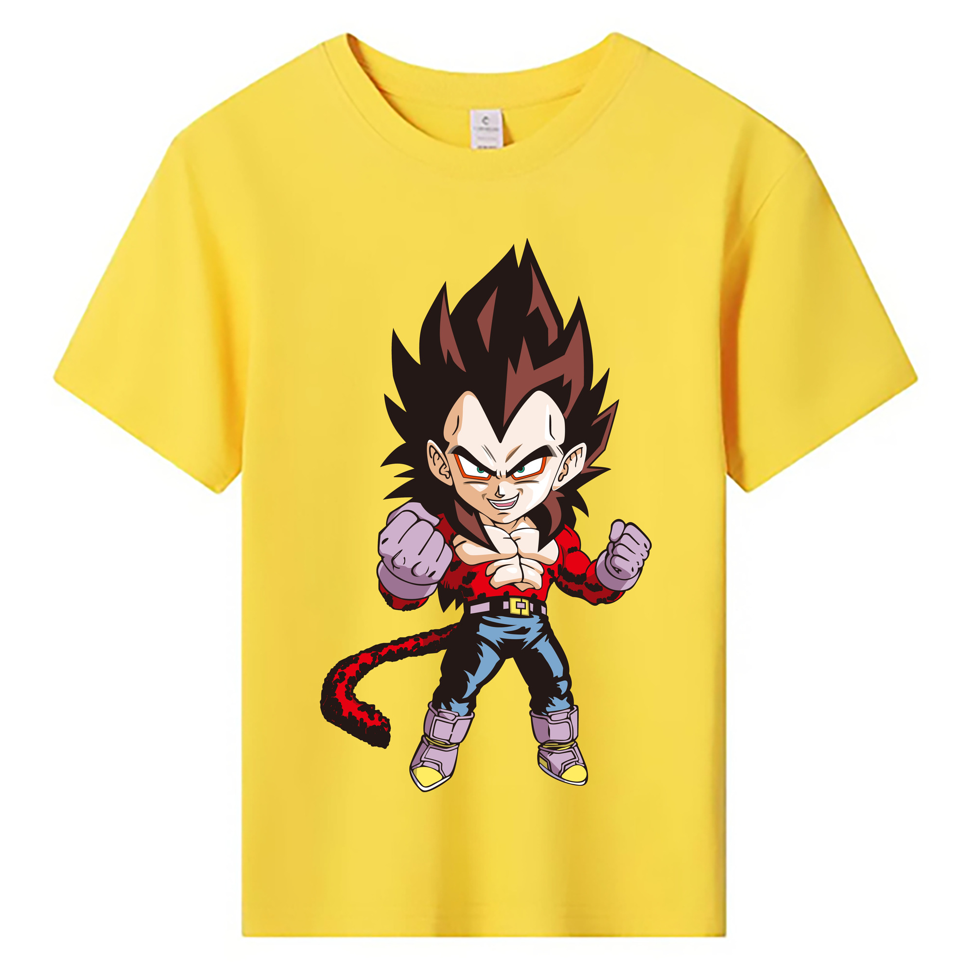 （画像用） ドラゴンボール ベジータ四世（Bejīta Yonsei）DRAGON BALL Vegeta IV 綿100％キッズTシャツ（フロントプリント）
