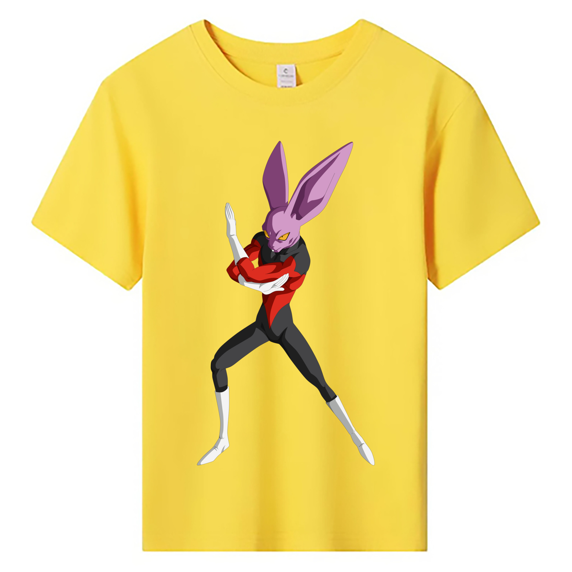 （画像用） ドラゴンボール ビルス 破壊神ビルス DRAGON BALL Beerus Birusu 綿100％キッズTシャツ（フロントプリント）