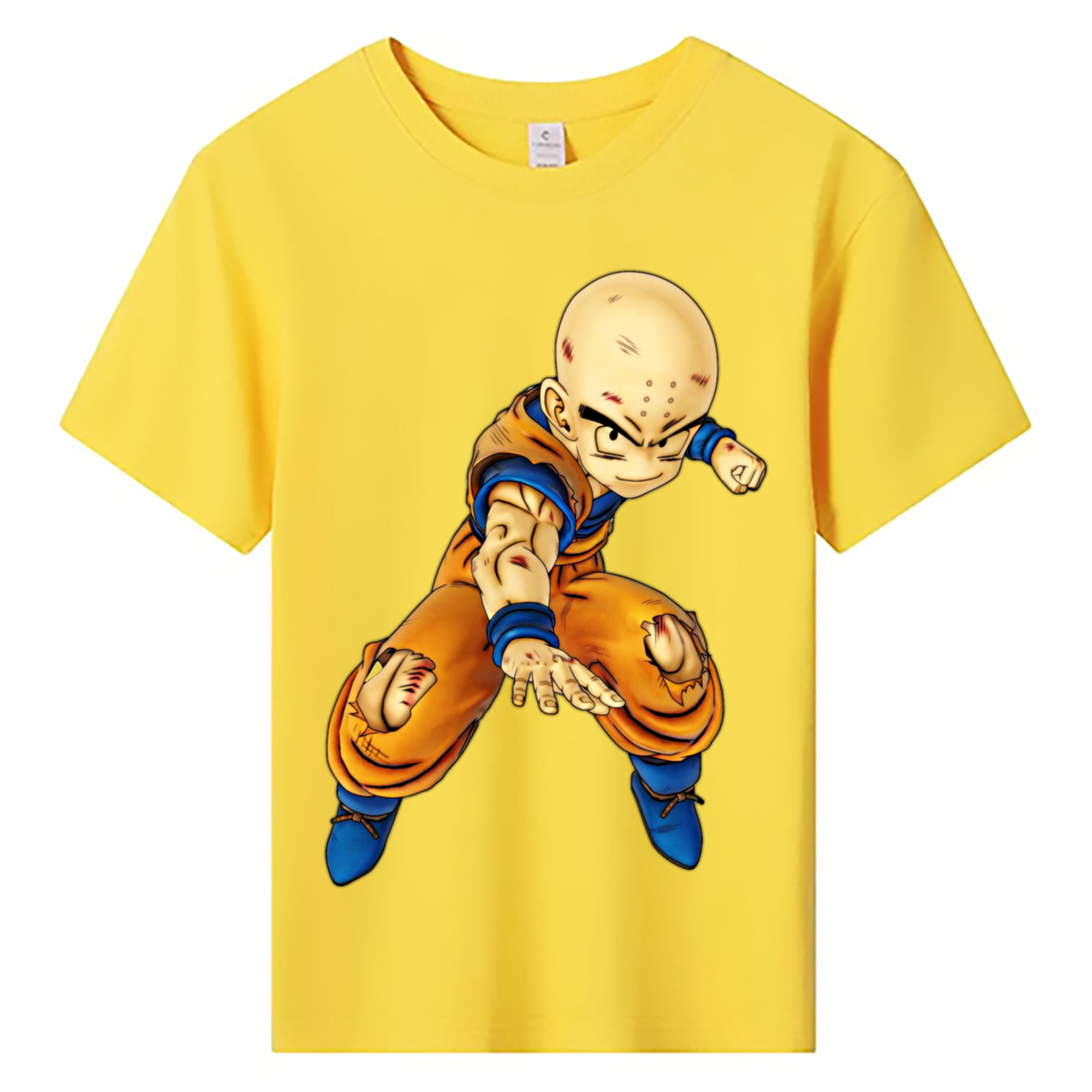 （画像用） ドラゴンボール クリリン DRAGON BALL krillin 綿100％キッズTシャツ（フロントプリント）