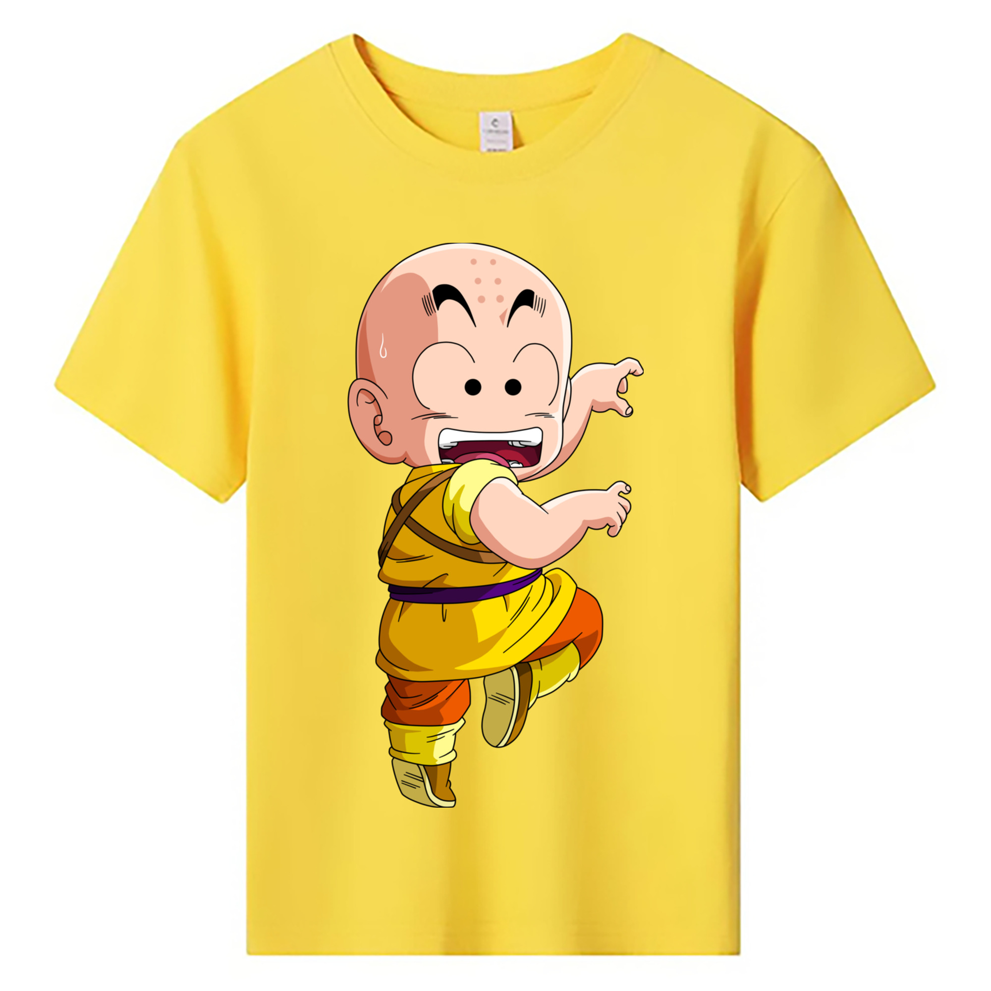 （画像用） ドラゴンボール クリリン DRAGON BALL krillin 綿100％キッズTシャツ（フロントプリント）