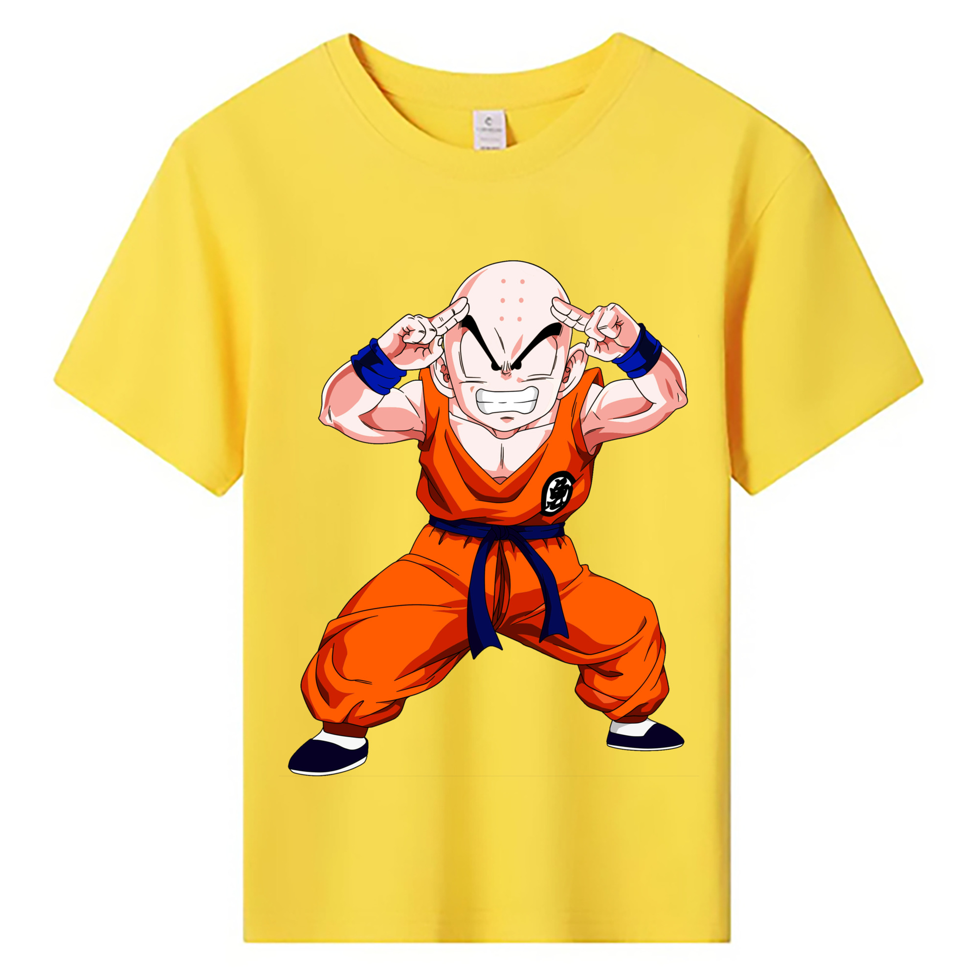 （画像用） ドラゴンボール クリリン DRAGON BALL krillin 綿100％キッズTシャツ（フロントプリント）